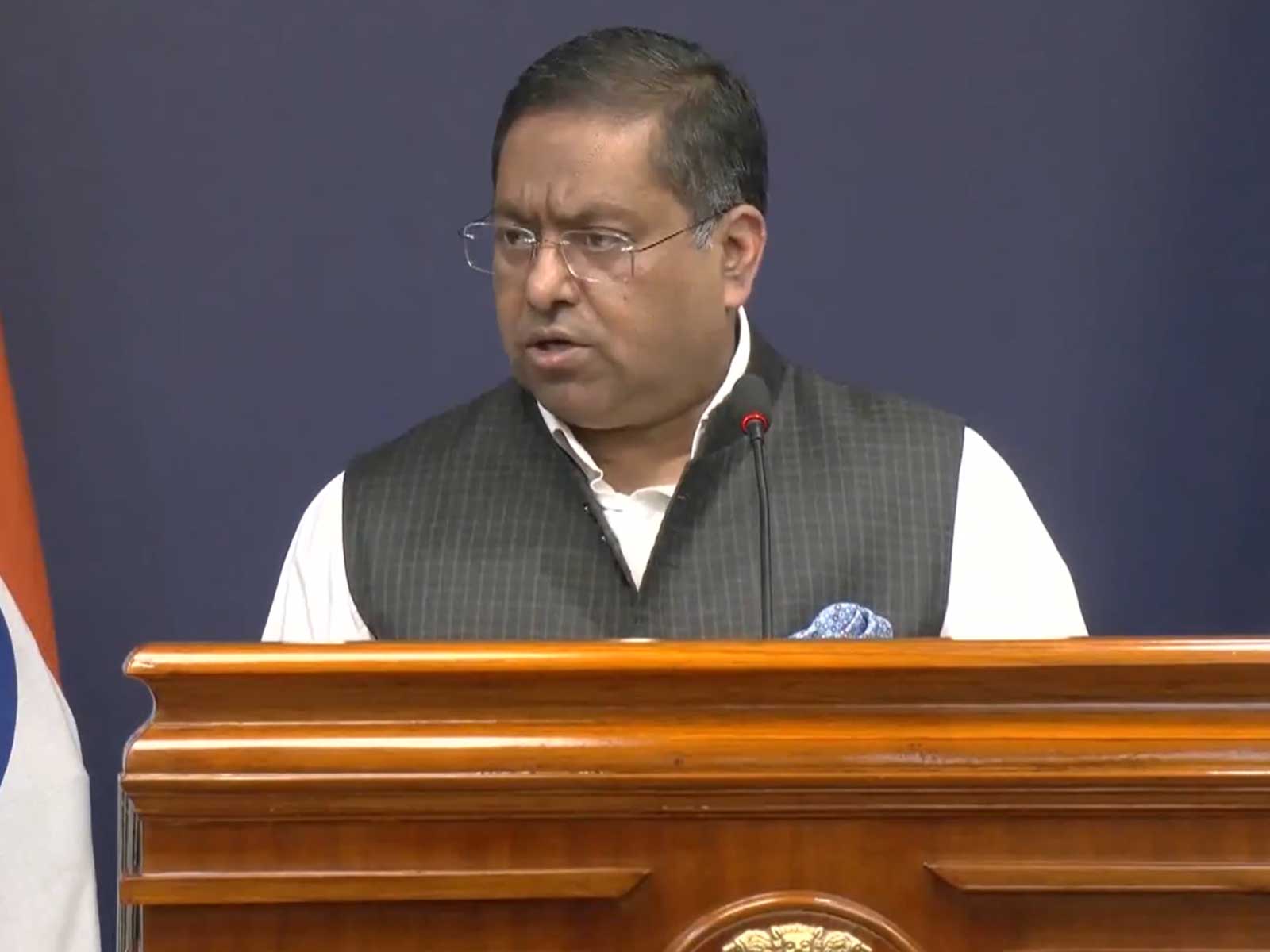 MEA Spokesperson Randhir Jaiswal (Photo/ANI)