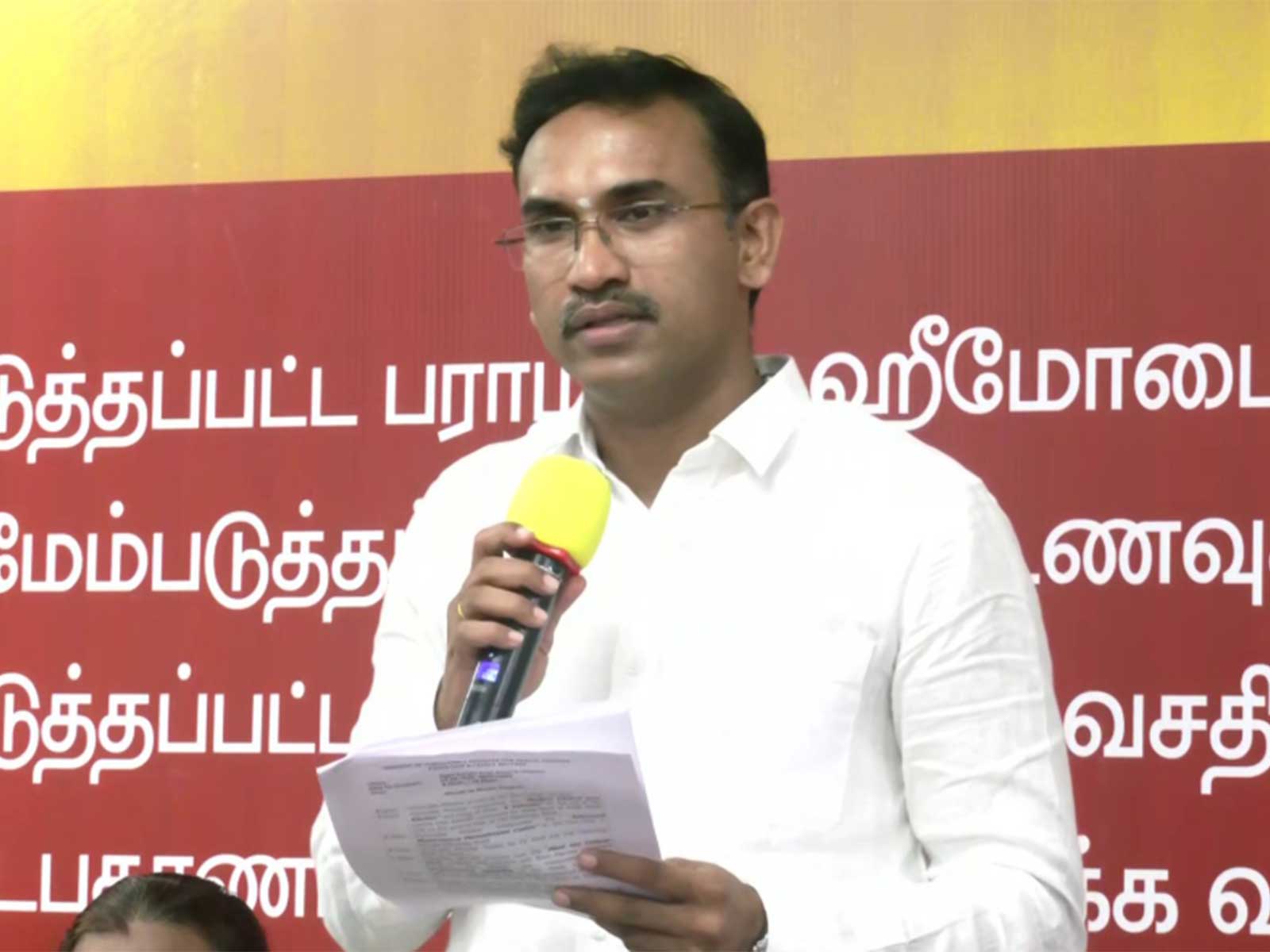 Tamil Nadu Health Minister KG Arunraj (Photo/ANI) Tamil Nadu Health Minister KG Arunraj (Photo/ANI)