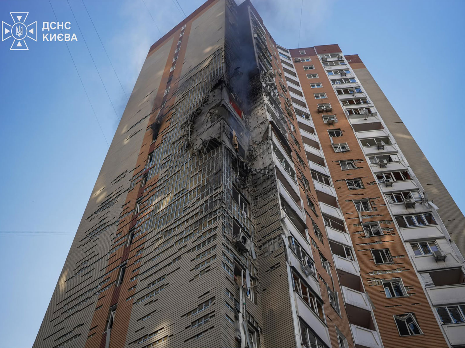 Images of a Russian strike on an apartment in Kyiv (Photo/@ZelenskyyUa) Images of a Russian strike on an apartment in Kyiv (Photo/@ZelenskyyUa)