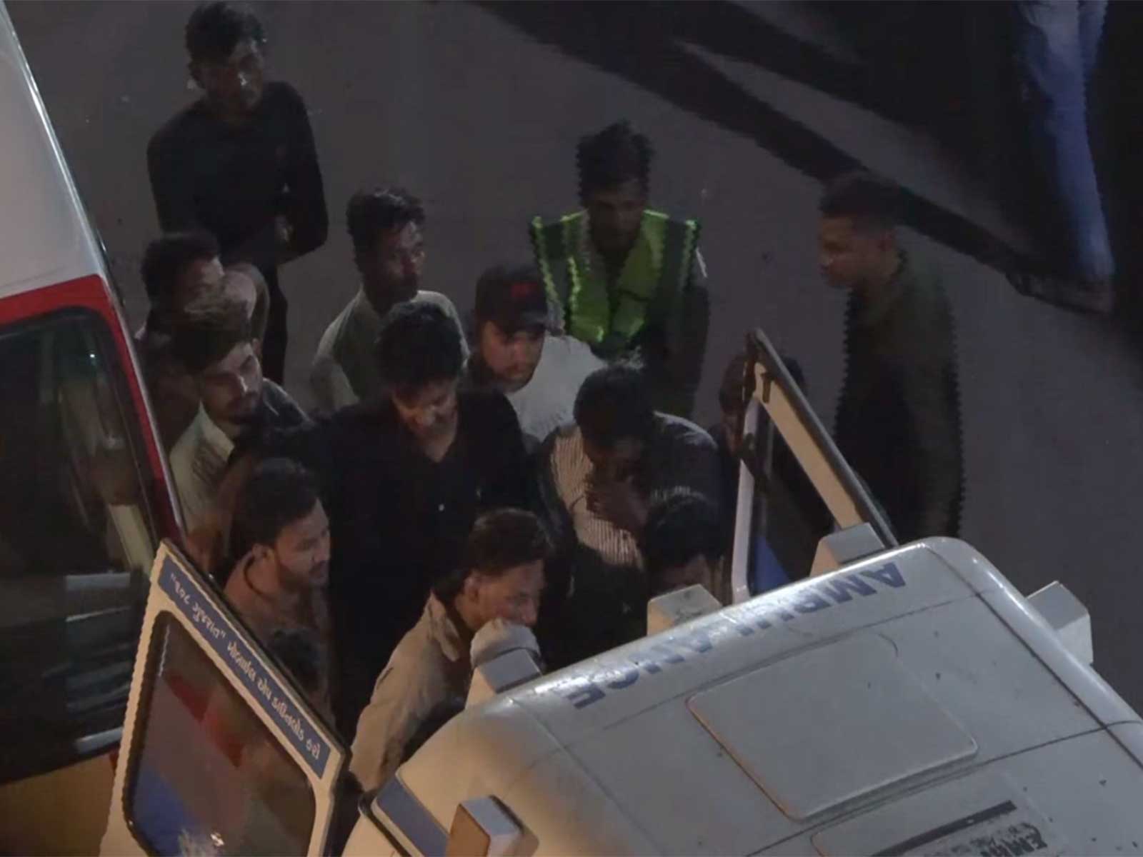 Rescue operations underway after a portion of a building collapsed in Gandhinagar (Photo/ANI) Rescue operations underway after a portion of a building collapsed in Gandhinagar (Photo/ANI)