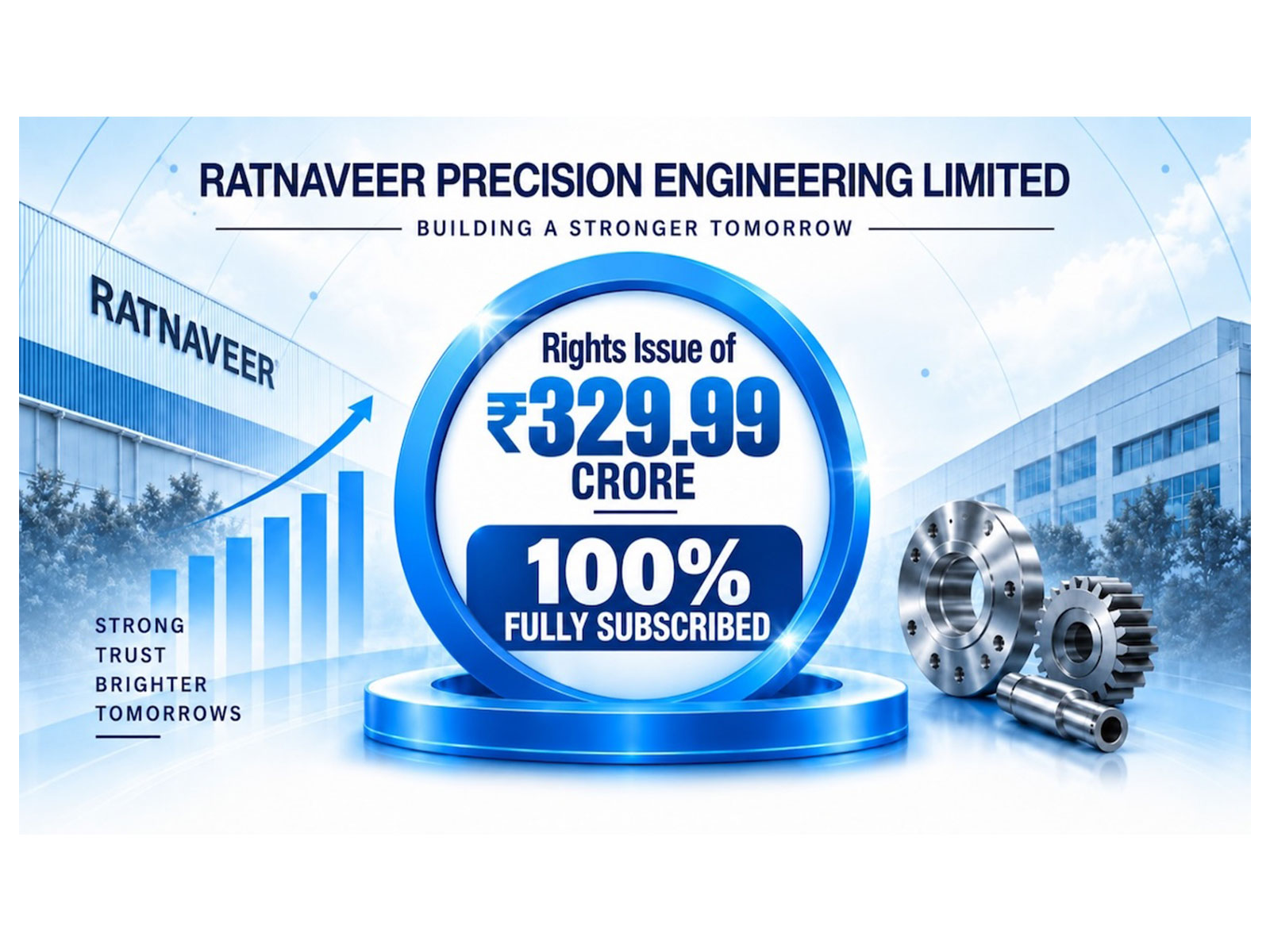 Ratnaveer Precision Engineering’s INR 329.99 Cr Rights Issue Fully Subscribed - Strong Shareholder Confidence Ratnaveer Precision Engineering’s INR 329.99 Cr Rights Issue Fully Subscribed - Strong Shareholder Confidence