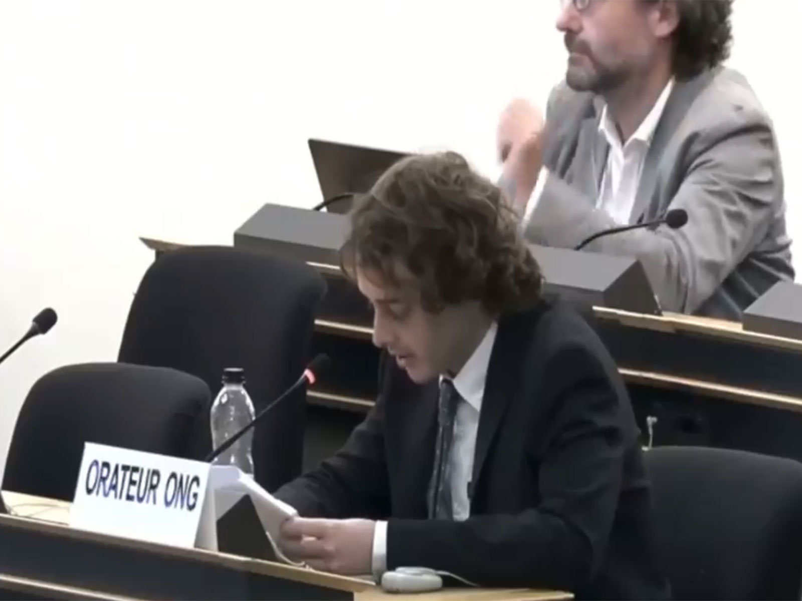 William M, Oxford University student and part of the Akshar delegation, spoke at the 63rd Session of the United Nations Human Rights Council in Geneva (Photo/linkedin.com/aksharfoundation) William M, Oxford University student and part of the Akshar delegation, spoke at the 63rd Session of the United Nations Human Rights Council in Geneva (Photo/linkedin.com/aksharfoundation)