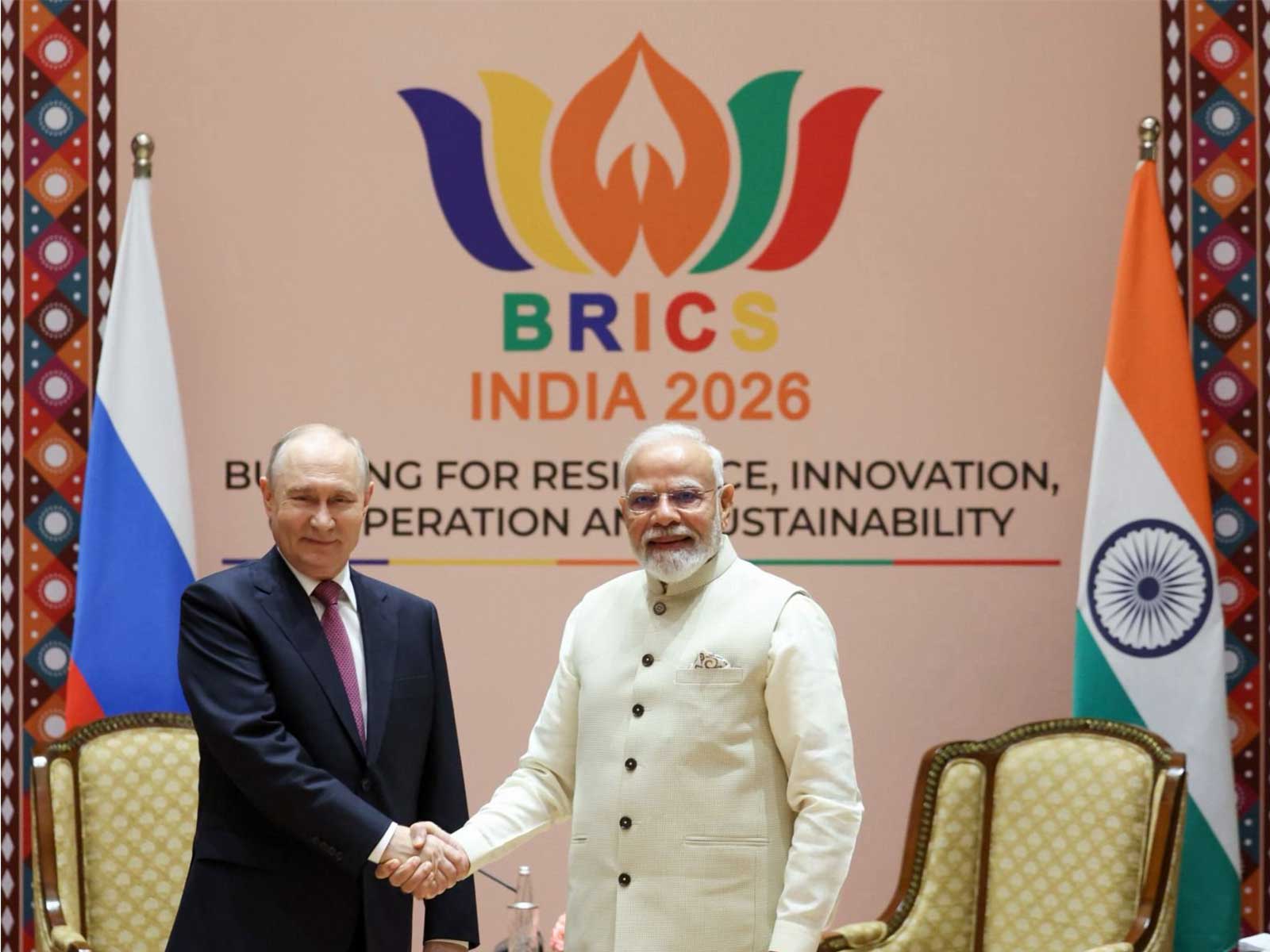 Russian President Vladimir Putin with Prime Minister Narendra Modi (Photo: x/@narendramodi)