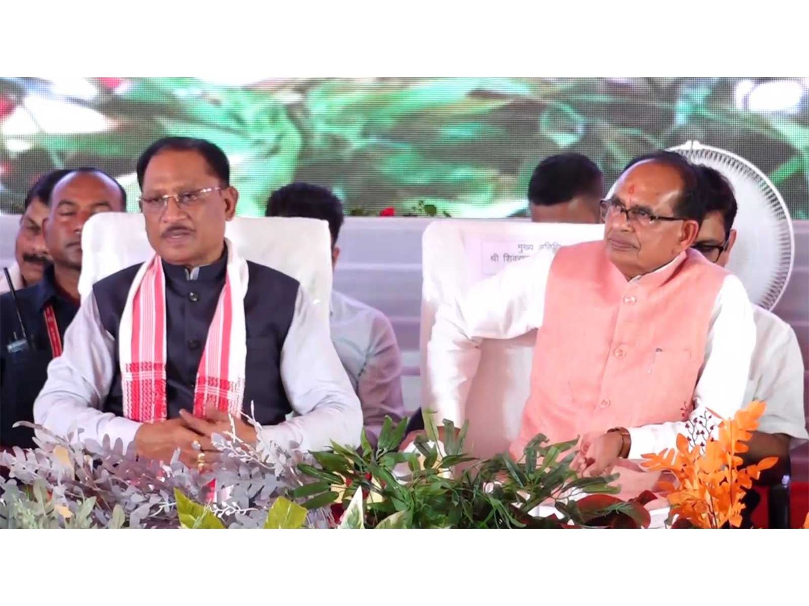 Chhattisgarh CM Vishnu Deo Sai and Union Minister Shivraj Singh Chouhan (Photo/ANI)