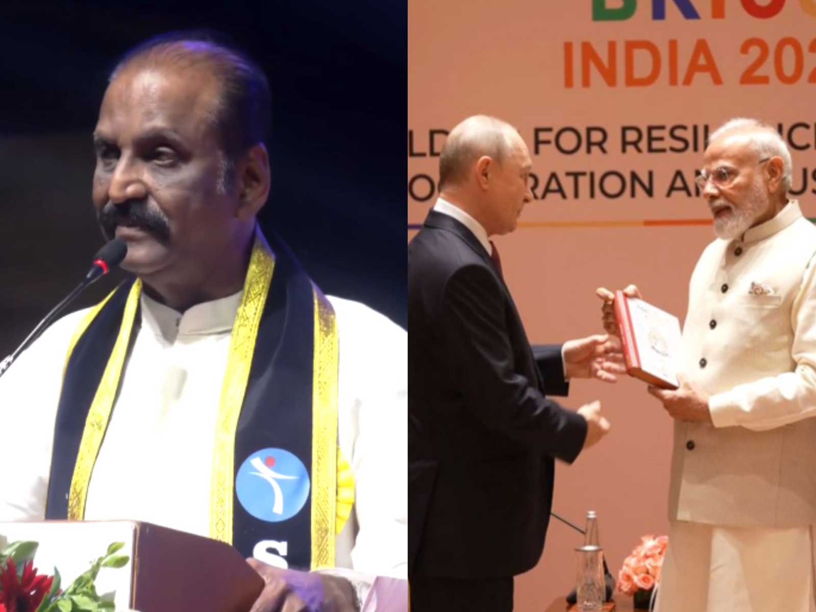 Vairamuthu, Russian President Vladimir Putin, Prime Minister Narendra Modi (Photo/ANI)
