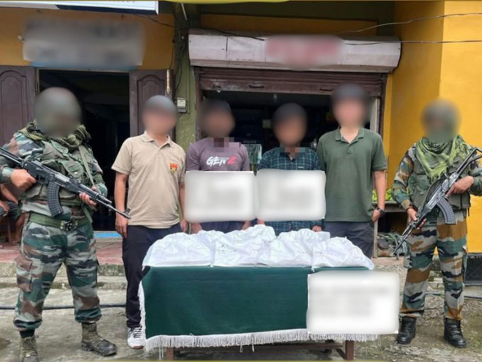 Assam Rifles seizes meth tablets (Photo/X/@Spearcorps) Assam Rifles seizes meth tablets (Photo/X/@Spearcorps)
