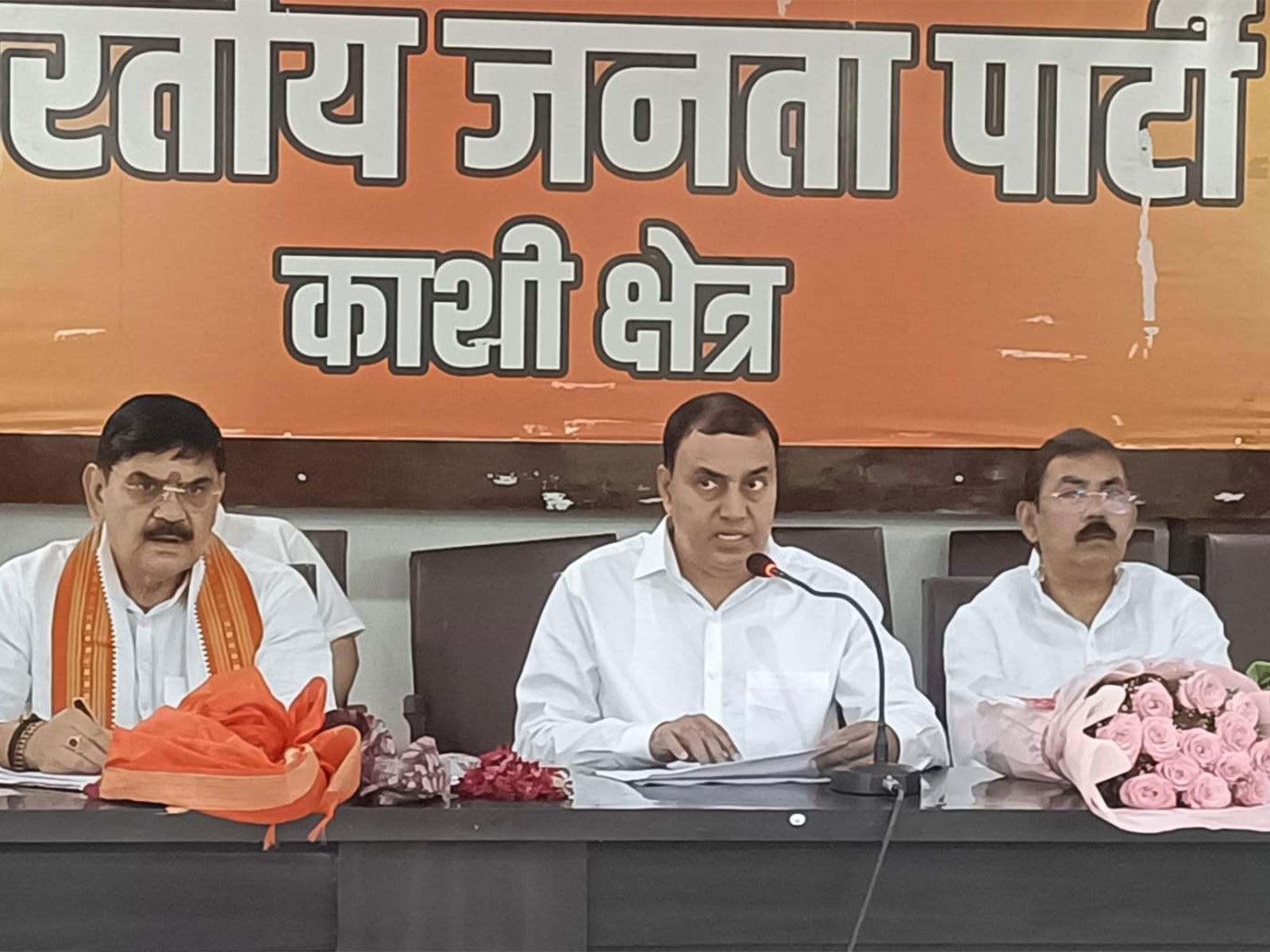 President of BJP regional zone Varanasi Ashok Chaurasiya along with other other party leaders (Photo/BJP Varanasi) President of BJP regional zone Varanasi Ashok Chaurasiya along with other other party leaders (Photo/BJP Varanasi)