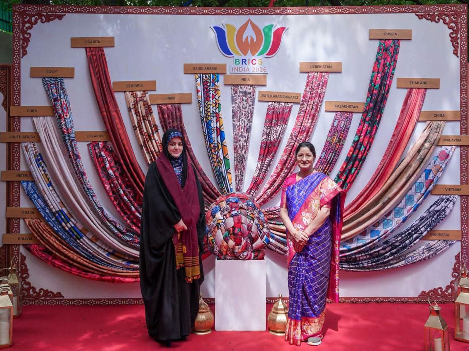 Women and Child Development Minister Annpurna Devi with welcomed Zahra Pezeshkian (Photo/X/@@Annapurna4BJP) Women and Child Development Minister Annpurna Devi with welcomed Zahra Pezeshkian (Photo/X/@@Annapurna4BJP)