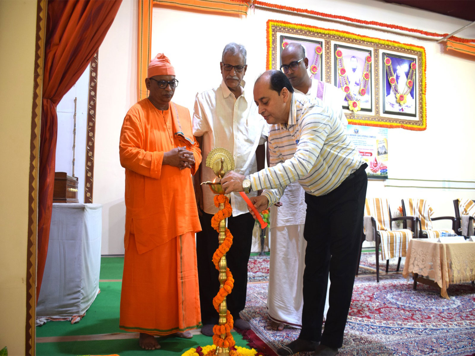 The programme assumed special significance as September 11 also marks the foundation day of the Ramakrishna Mission institution at Viveknagar. (Photo/ ANI) The programme assumed special significance as September 11 also marks the foundation day of the Ramakrishna Mission institution at Viveknagar. (Photo/ ANI)