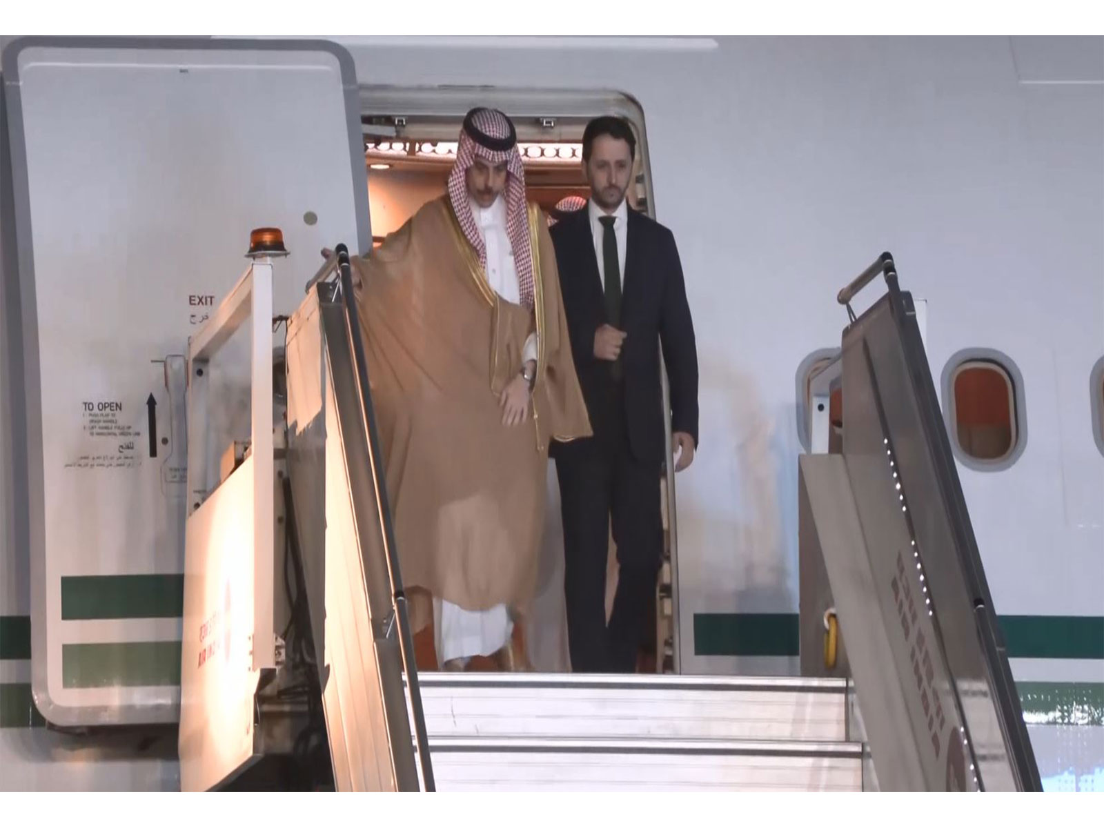 Saudi Foreign Minister Prince Faisal bin Farhan Al Saud upon his arrival in New Delhi to attend the 18th BRICS Summit. (Photo/ANI) Saudi Foreign Minister Prince Faisal bin Farhan Al Saud upon his arrival in New Delhi to attend the 18th BRICS Summit. (Photo/ANI)