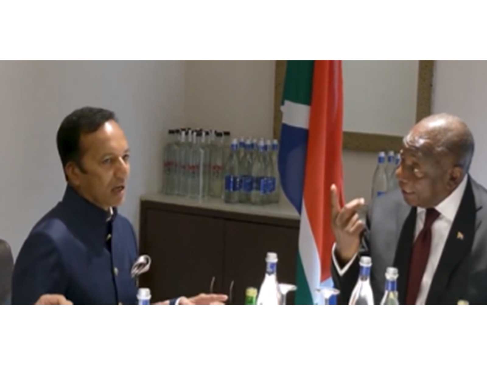 Naveen Jindal with South African President Cyril Ramaphosa (Photo/X_@MPNaveenJindal) Naveen Jindal with South African President Cyril Ramaphosa (Photo/X_@MPNaveenJindal)