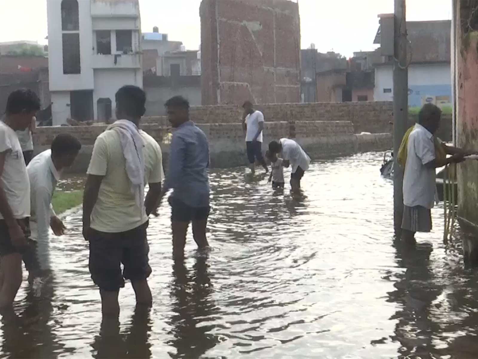 Rising water level of Ganga has triggered flood-like conditions in Moradabad (Photo/ANI)