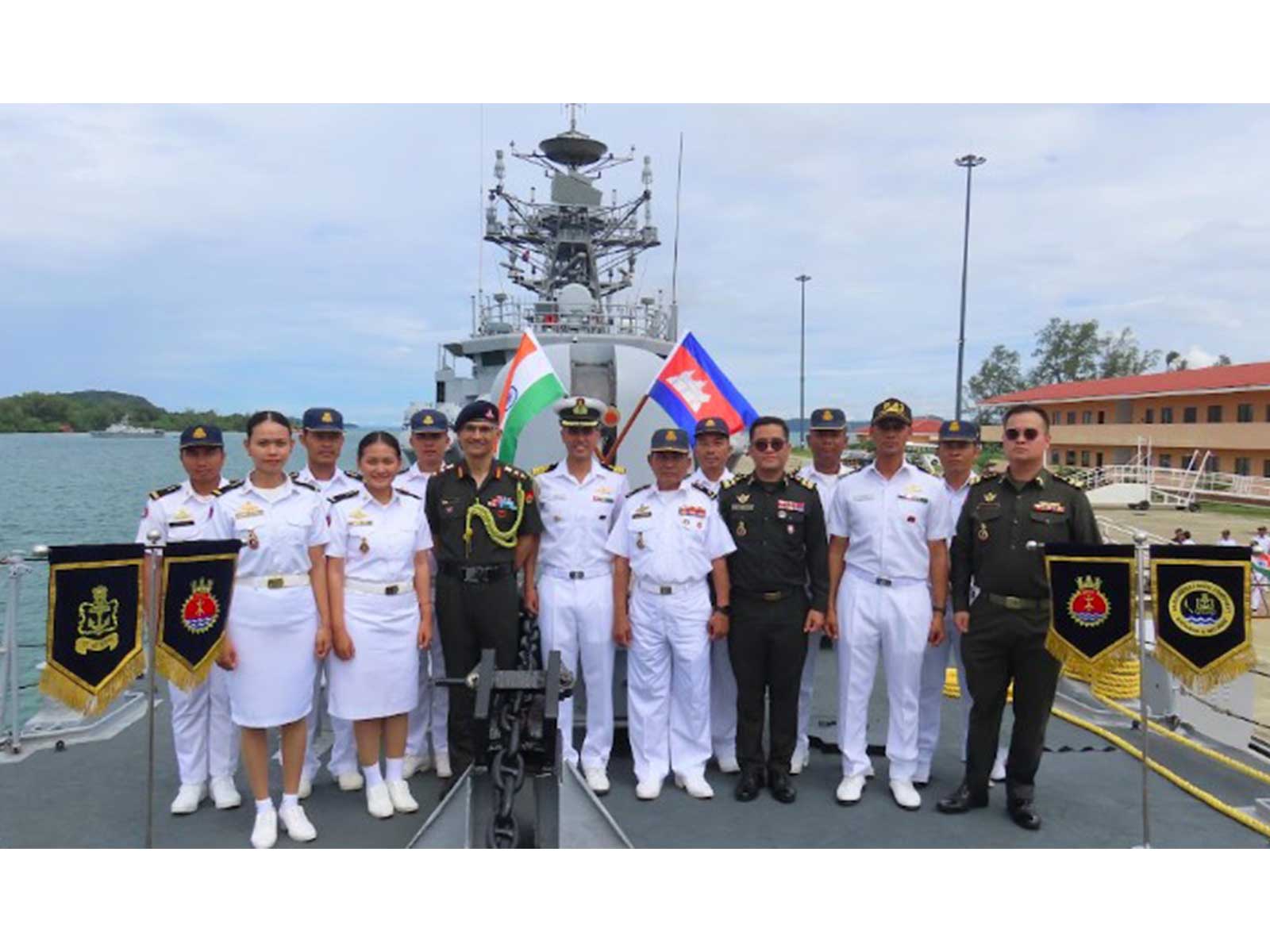 Indian Navy and the Royal Cambodian Navy (Photo/IndianNavy) Indian Navy and the Royal Cambodian Navy (Photo/IndianNavy)