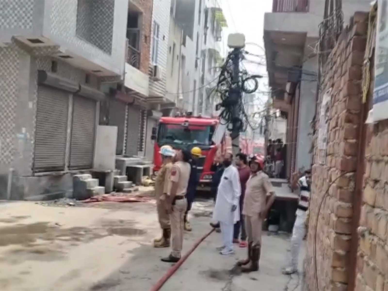 Fire broke out at a factory in Swaroop Nagar Delhi (Photo/ANI) Fire broke out at a factory in Swaroop Nagar Delhi (Photo/ANI)