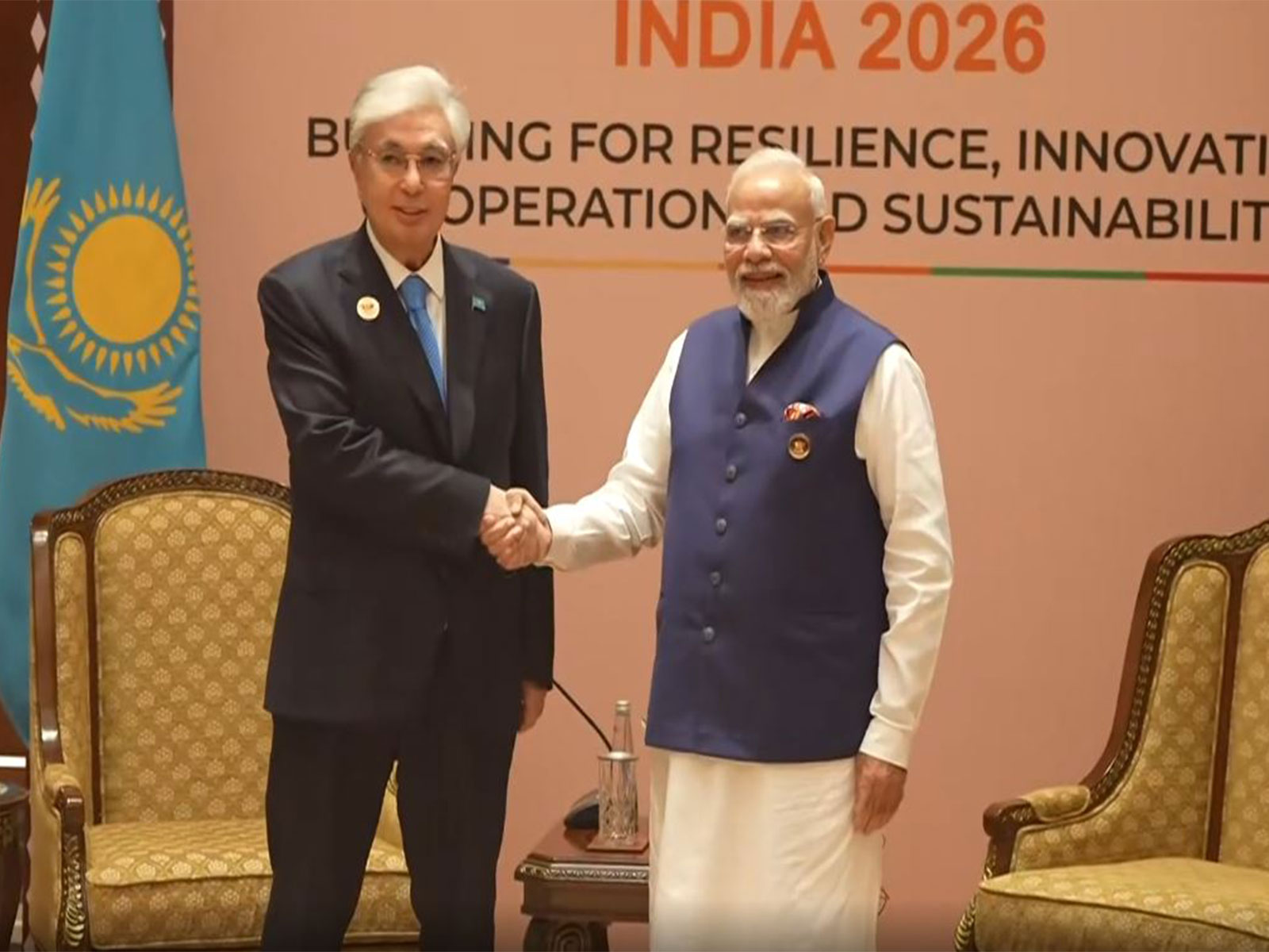 Prime Minister Narendra Modi with Kazakhstan President Kassym-Jomart Tokayev (Photo/DD) Prime Minister Narendra Modi with Kazakhstan President Kassym-Jomart Tokayev (Photo/DD)