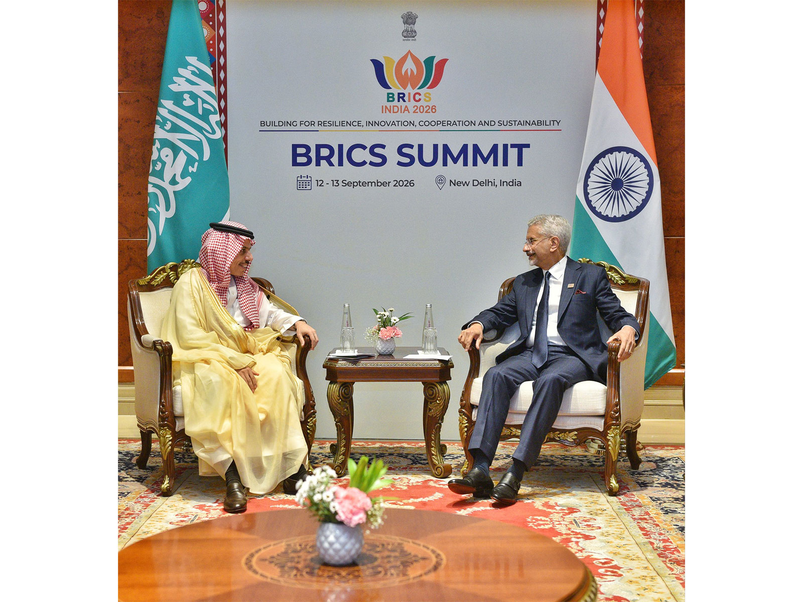External Affairs Minister S Jaishankar with Saudi Arabia’s Foreign Minister Prince Faisal bin Farhan Al Saud (Photo: x/@DrSJaishankar) External Affairs Minister S Jaishankar with Saudi Arabia’s Foreign Minister Prince Faisal bin Farhan Al Saud (Photo: x/@DrSJaishankar)