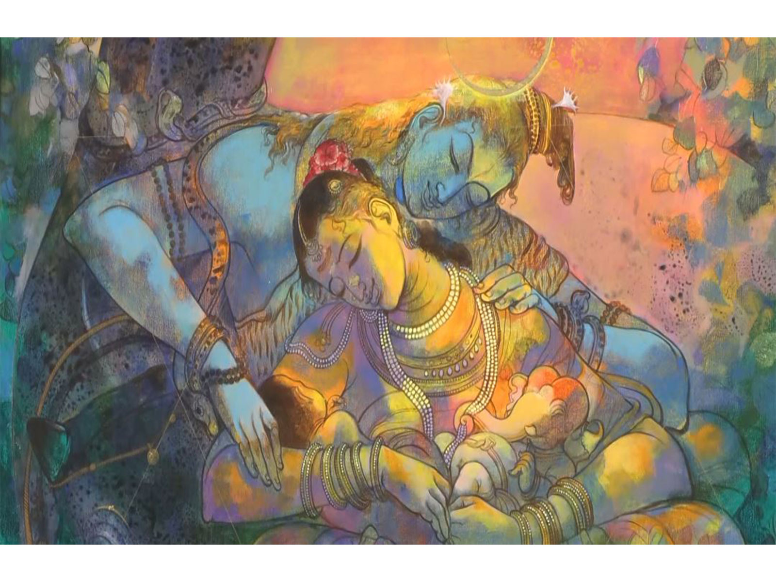 A work of art from 'Standing on Sacred Ground' exhibition in New Delhi (Photo/ANI)