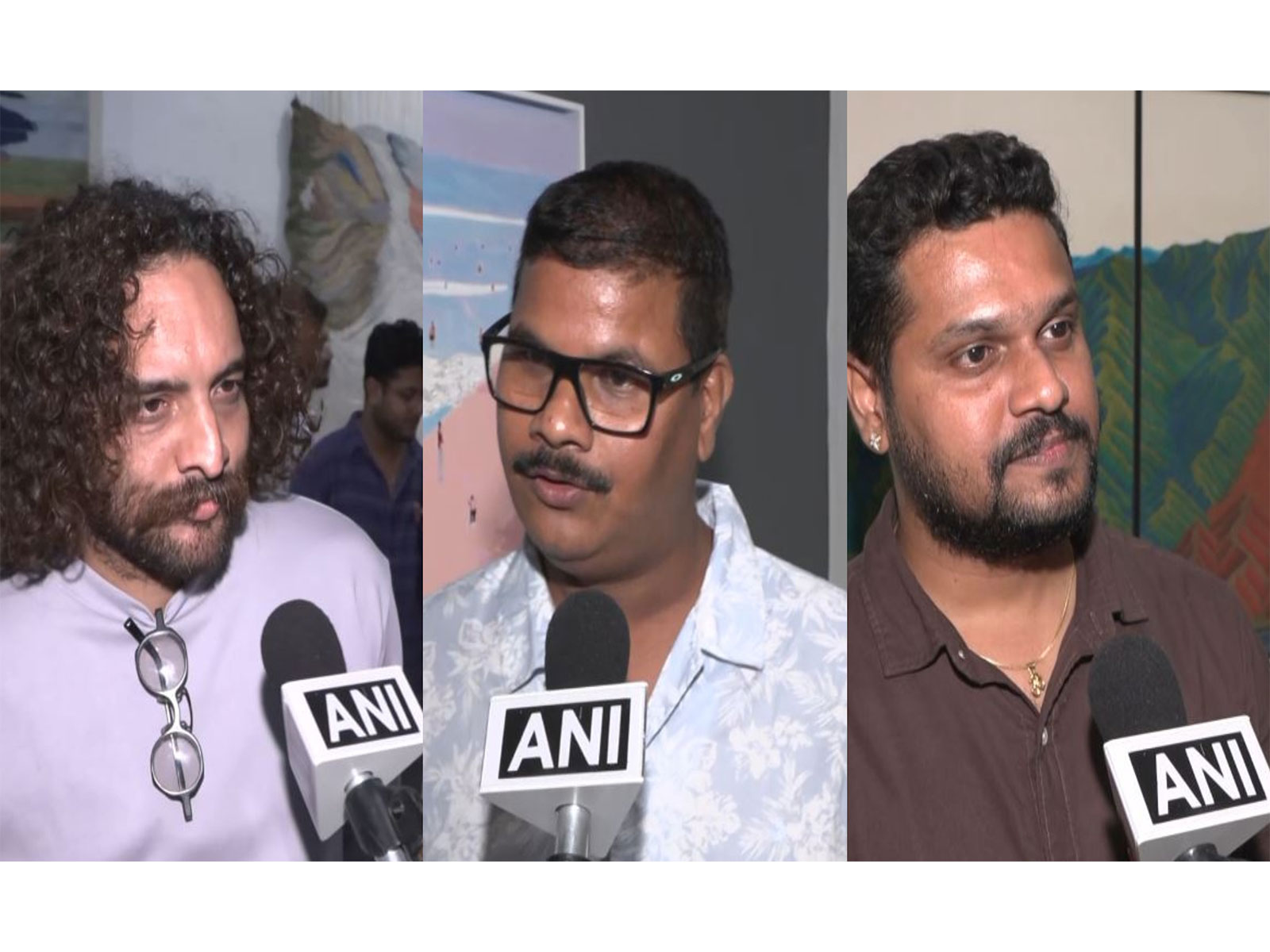 Participating artists at 'Paradise Promised' exhibition (Photo/ANI)
