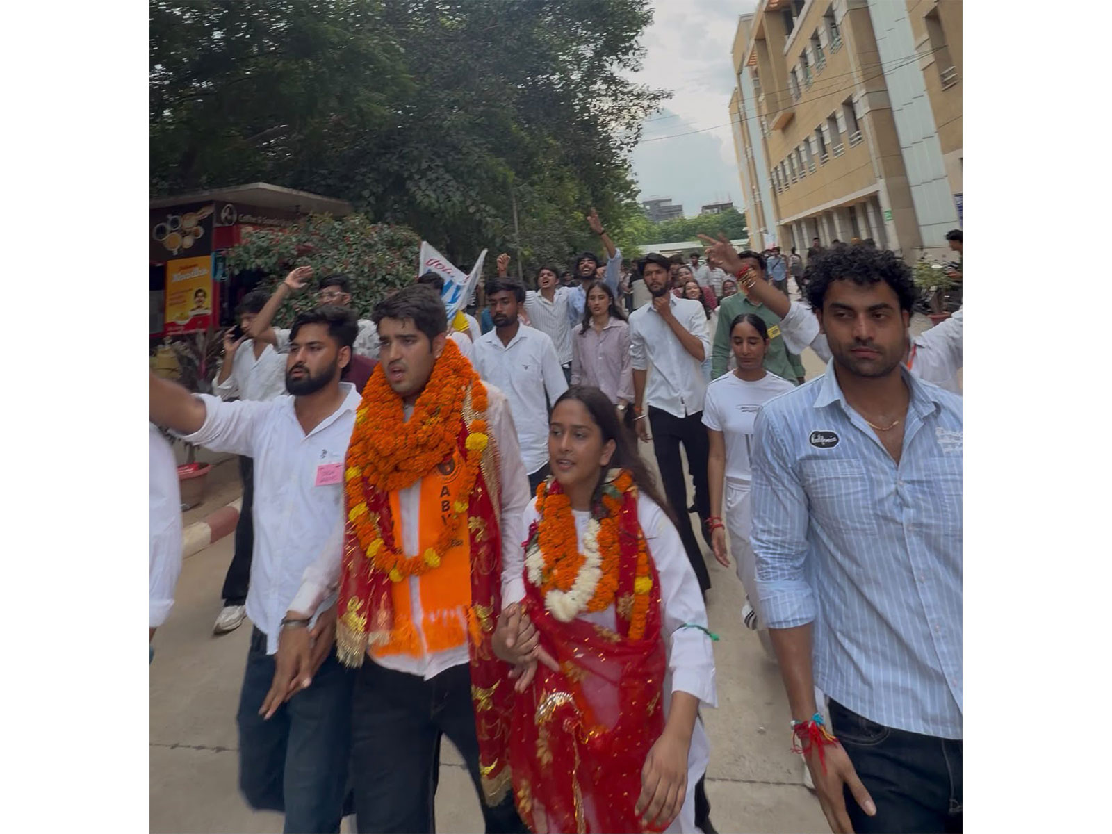 Election campaign intensified ahead of DUSU election (Photo/ANI) Election campaign intensified ahead of DUSU election (Photo/ANI)