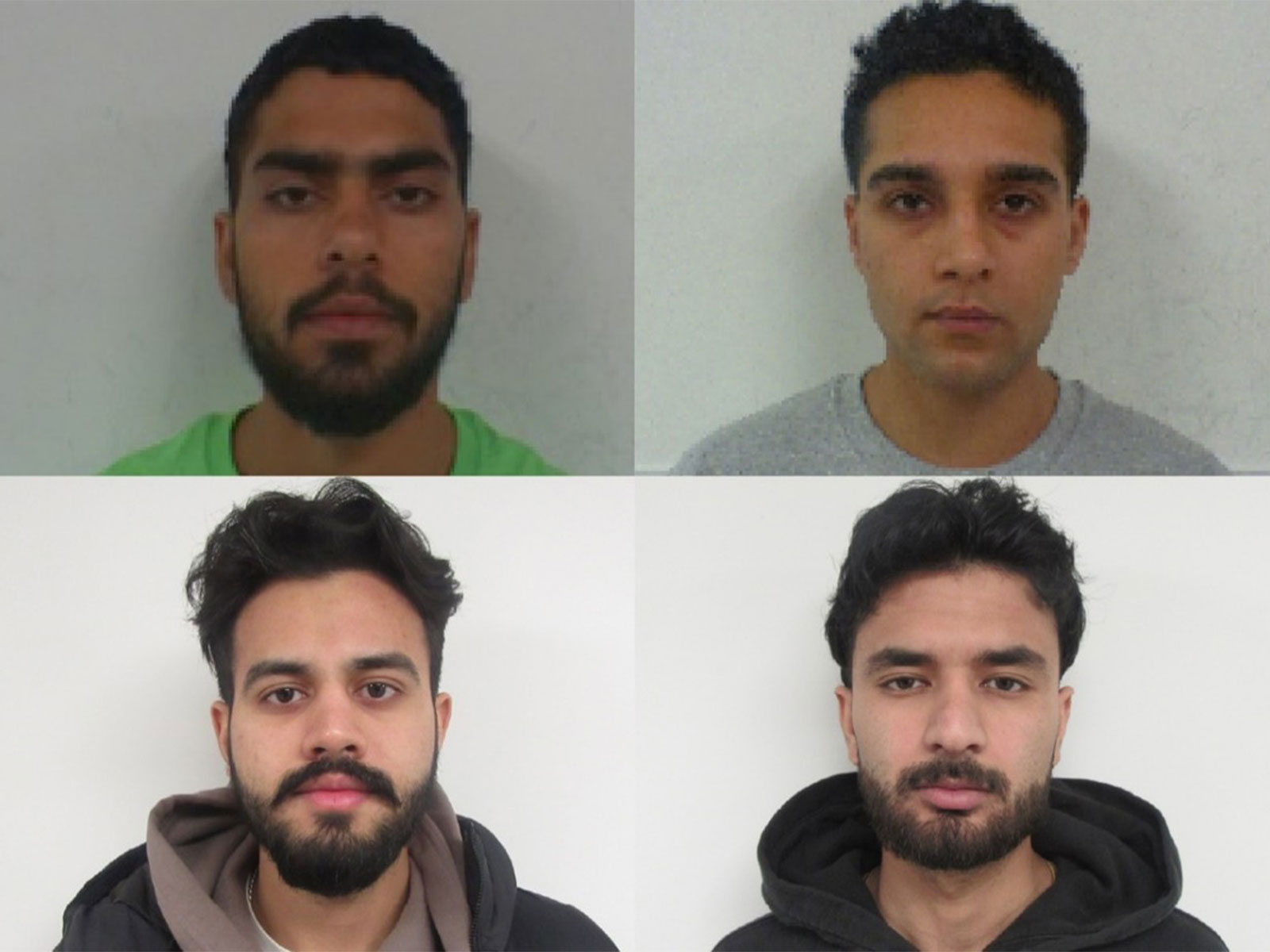 Palwinder Singh (top left), Jasmer Singh (top right), Amitoz Bajwa (bottom left) and Sahibjot Singh (bottom right) were linked to extortion-related activity and removed from Canada (Photo/CBSA)