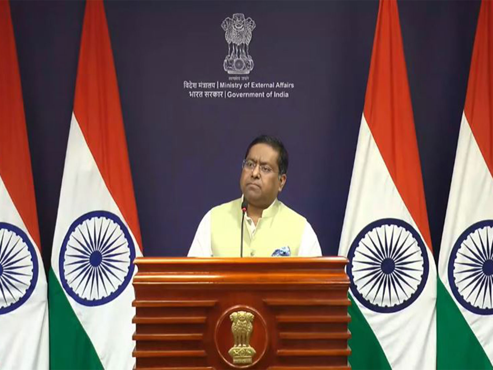 Ministry of External Affairs Spokesperson Randhir Jaiswal (Photo/Youtube@MEAIndia) Ministry of External Affairs Spokesperson Randhir Jaiswal (Photo/Youtube@MEAIndia)