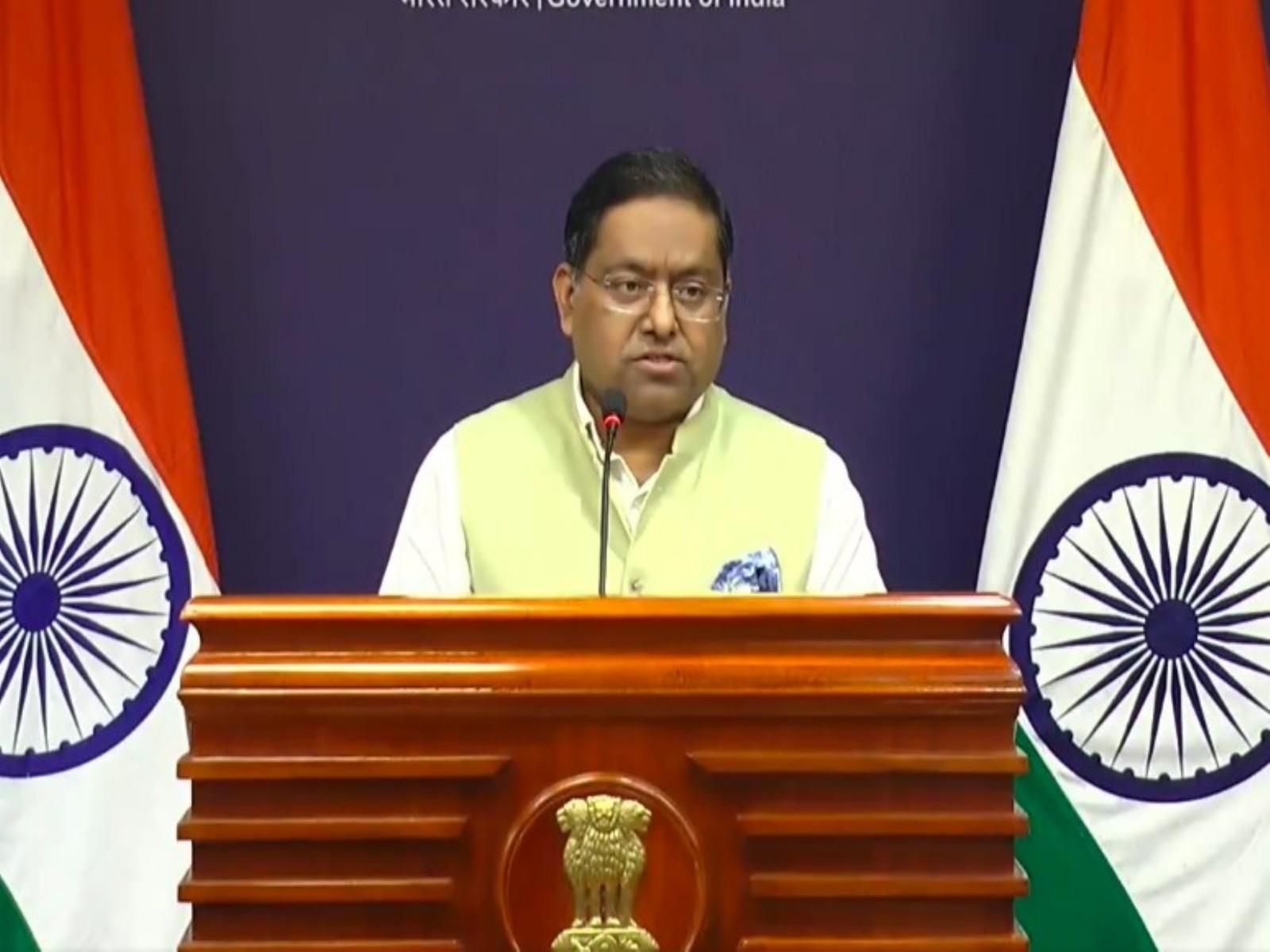 MEA spokesperson Randhir Jaiswal (Photo/ANI) MEA spokesperson Randhir Jaiswal (Photo/ANI)