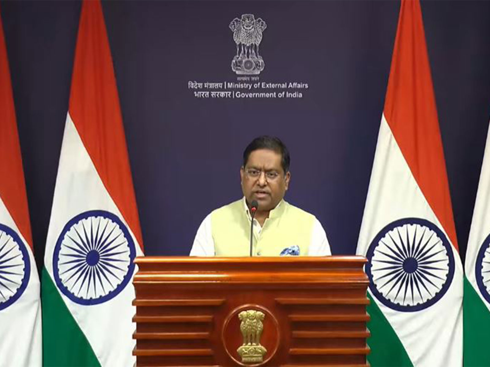 MEA Spokesperson Randhir Jaiswal (Photo/Youtube@MEAIndia) MEA Spokesperson Randhir Jaiswal (Photo/Youtube@MEAIndia)