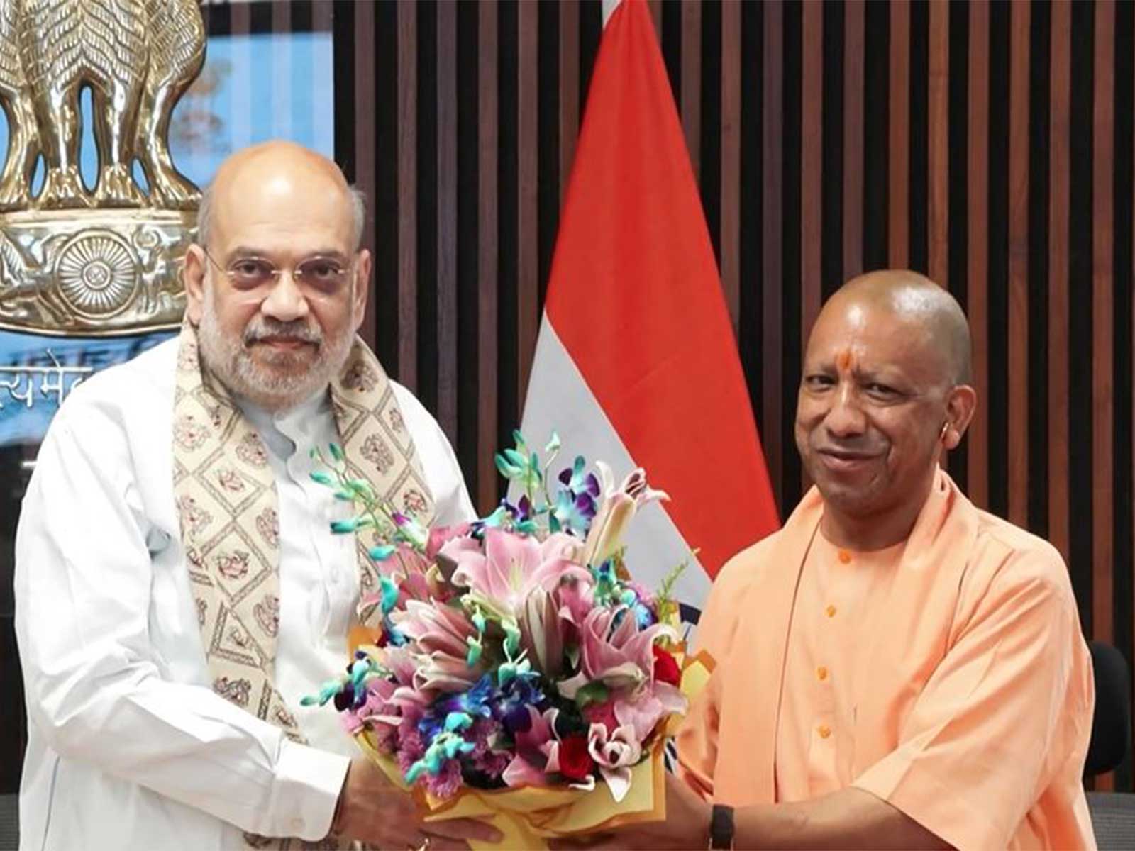 Union Home Minister Amit Shah and Uttar Pradesh Chief Minister Yogi Adityanath (Photo/ANI)