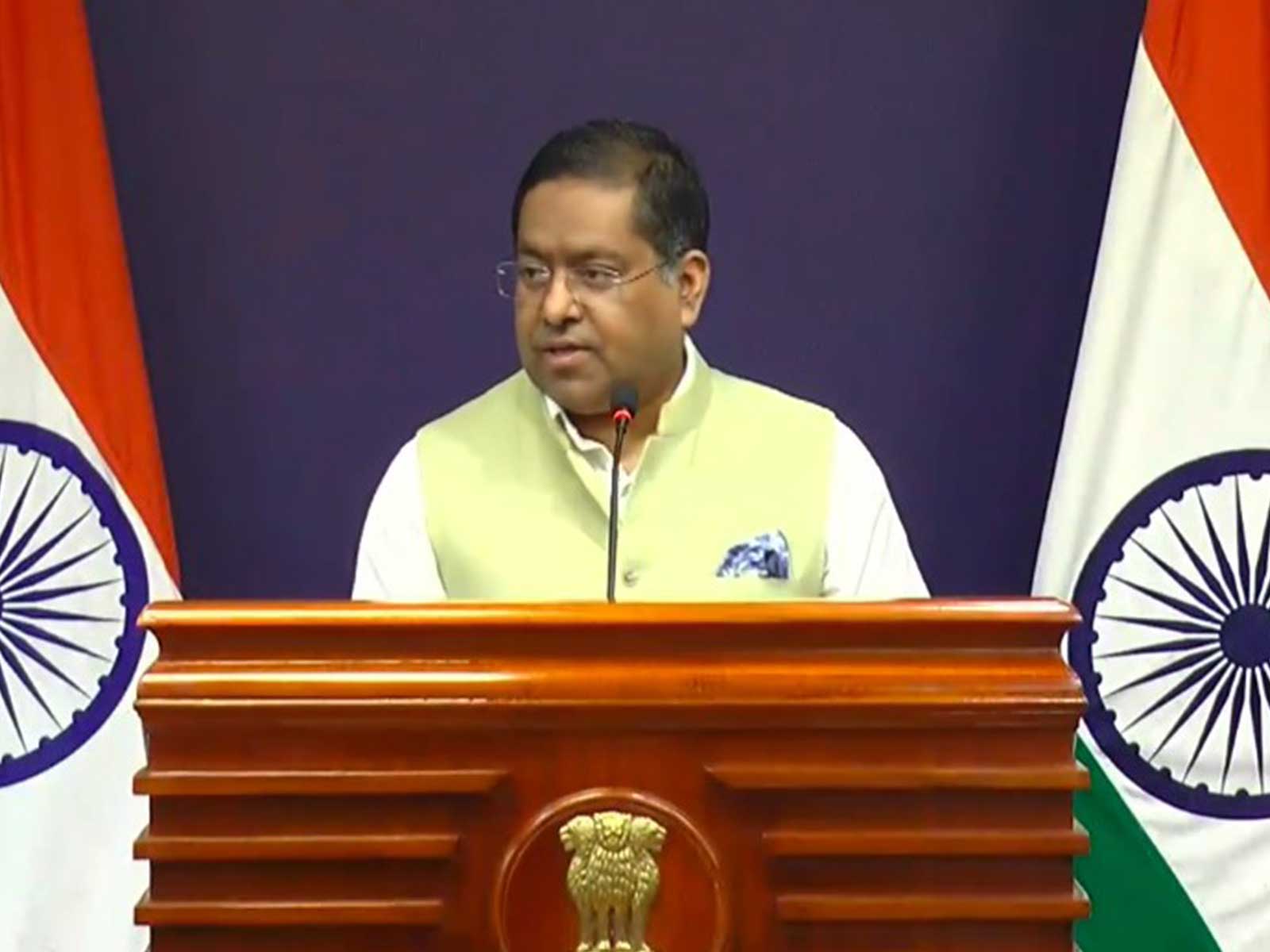 MEA Spokesperson Randhir Jaiswal (Photo/ANI) MEA Spokesperson Randhir Jaiswal (Photo/ANI)