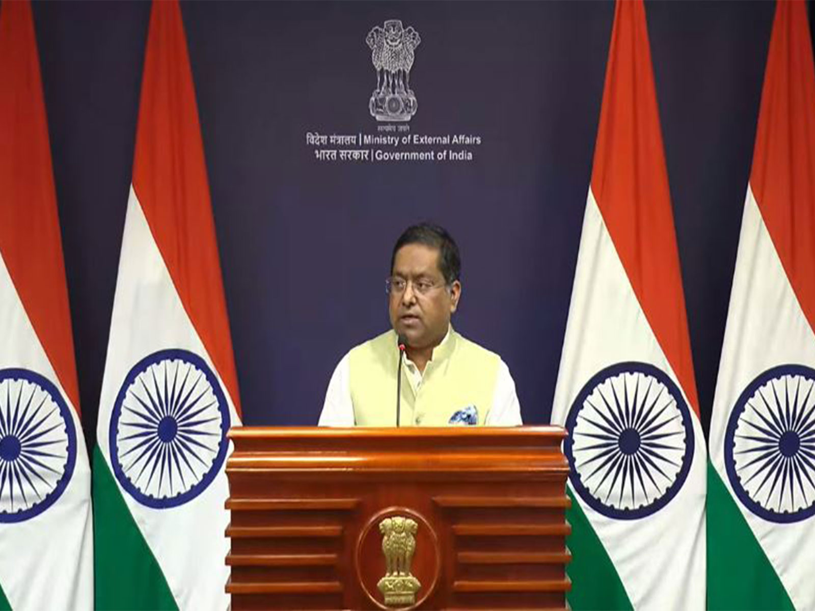 Ministry of External Affairs Spokesperson Randhir Jaiswal (Photo/ Youtube@MEAIndia)