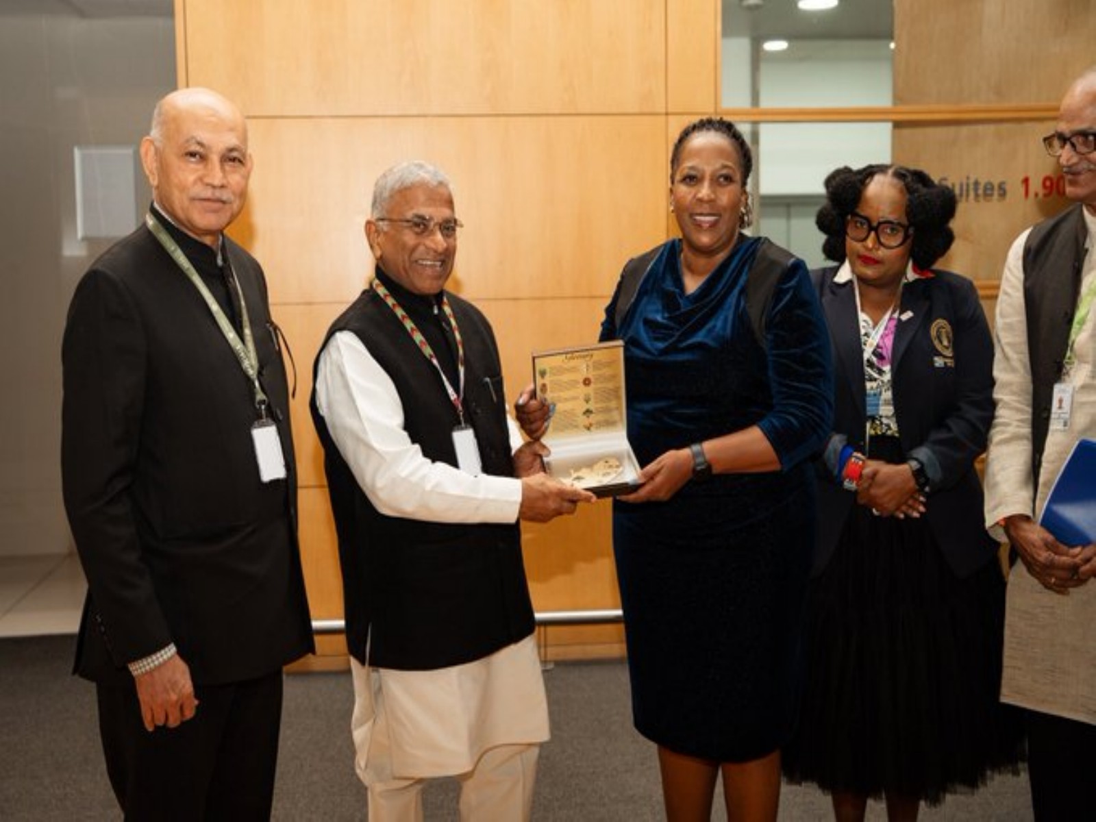 Rajya Sabha Deputy Chairman Harivansh Narayan Singh met South African Parliament’s Chairperson of the National Council of Provinces (NCOP) Refilwe Mtsweni-Tsipane in Cape Town. (Photo: X/@hci_pretoria)