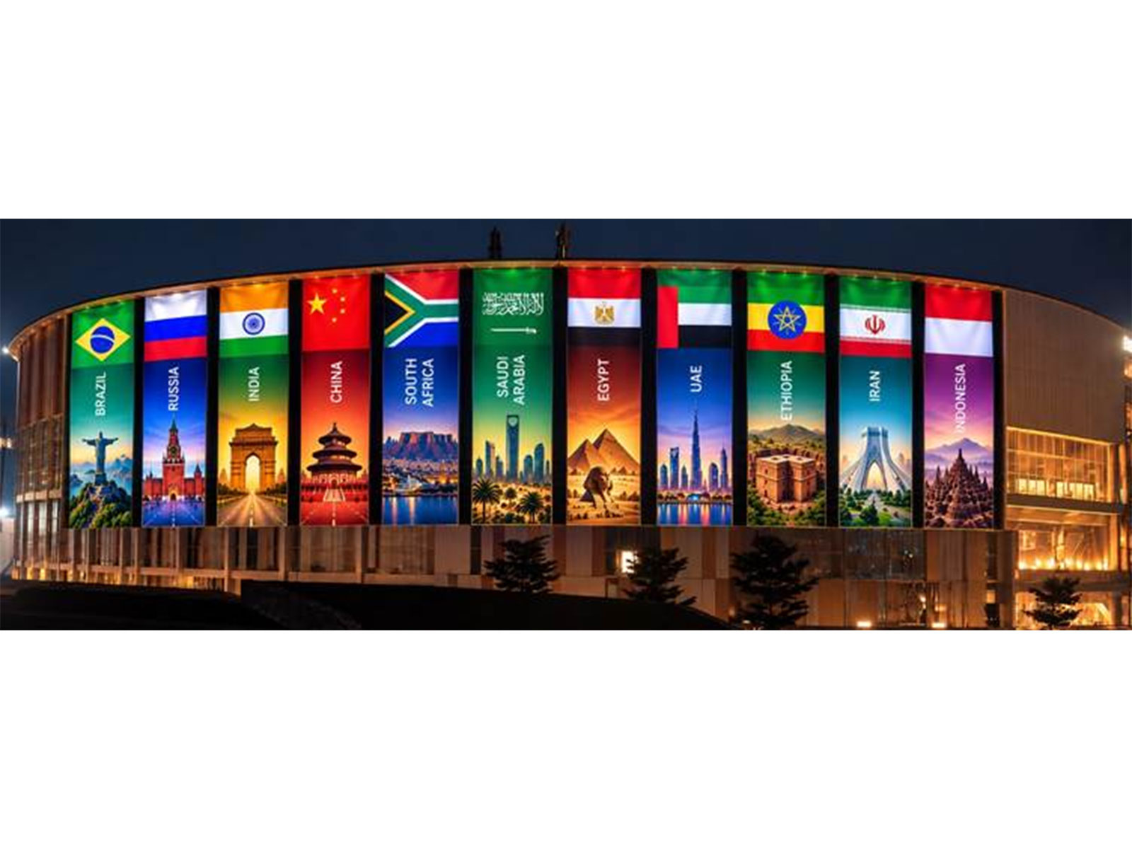 Digital façades at Bharat Mandapam brought BRICS cultures to life while creating a permanent platform for future exhibitions, events and brand visibility