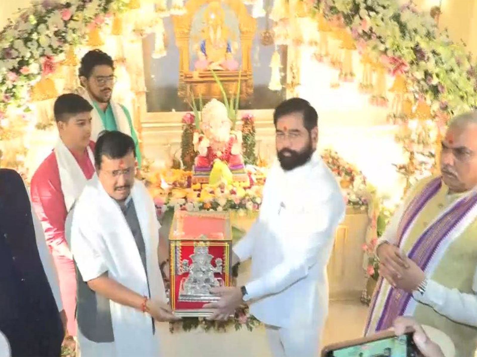 BJP National President Nitin Nabin, Mahrashtra Deputy Chief Minister Eknath Shinde (Photo/ANI)