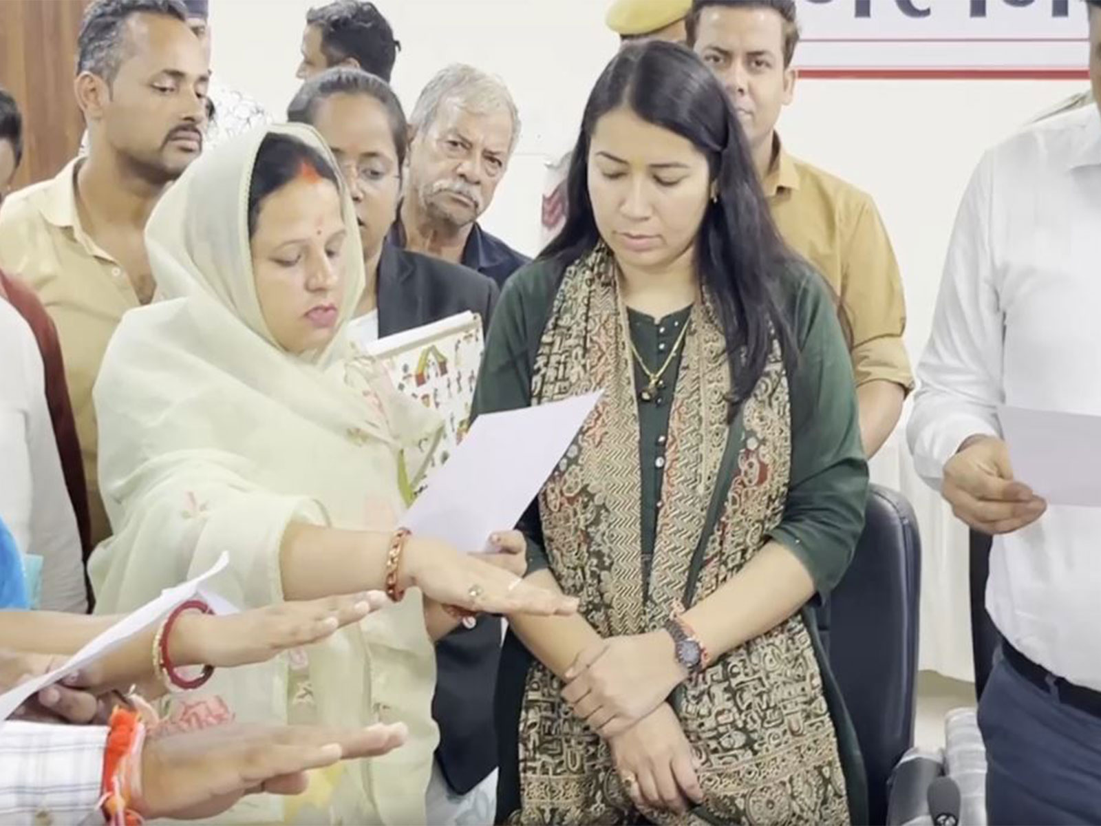 BJP's Anamika Sharma filed her nomination for the post of Mayor in the Ajmer Municipal Corporation elections 2026 (Photo/ANI)