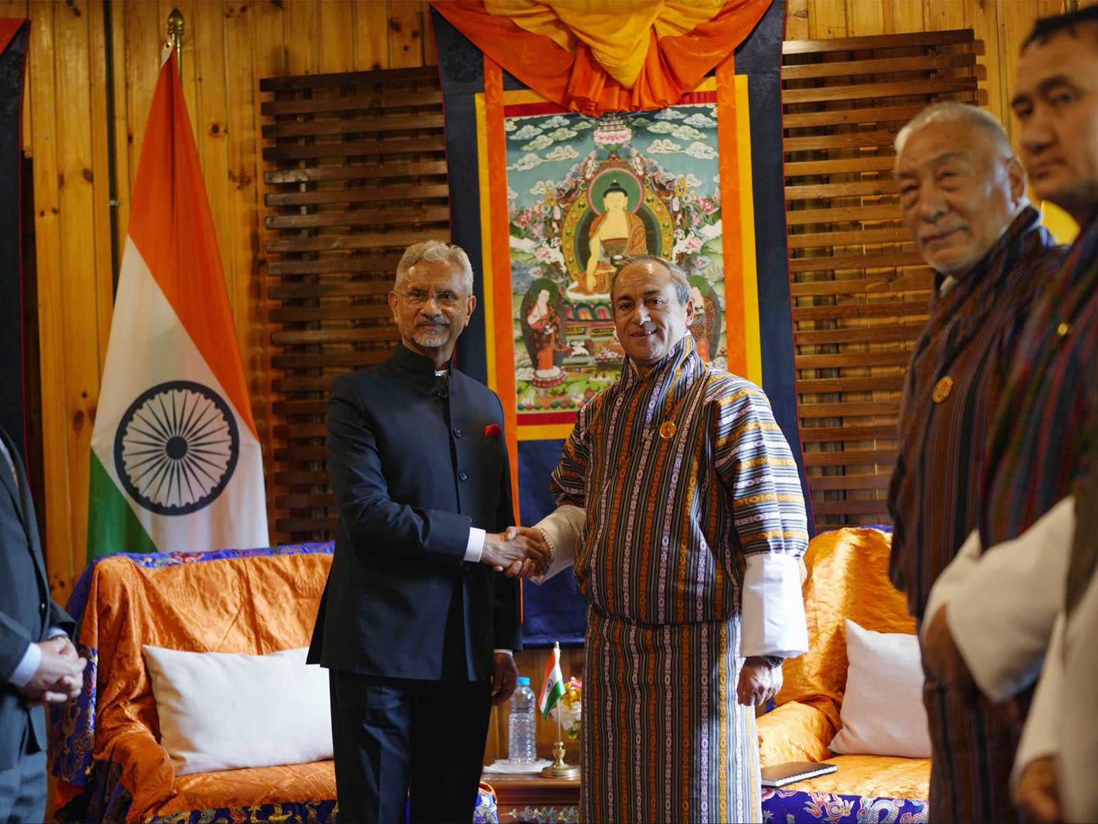 External Affairs Minister S Jaishankar with Foreign Minister of Bhutan, Lyonpo DN Dhungyel (Photo/X/@DrSJaishankar)