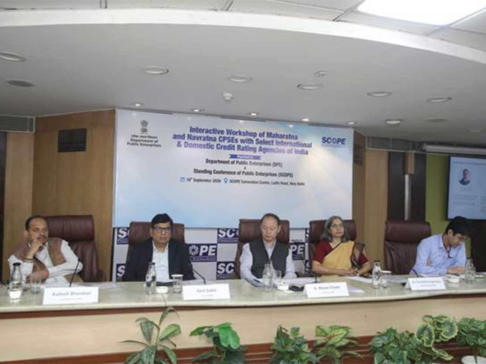 DPE workshop with Maharatna and Navratna CPSEs and credit rating agencies in New Delhi (Photo/PIB) DPE workshop with Maharatna and Navratna CPSEs and credit rating agencies in New Delhi (Photo/PIB)