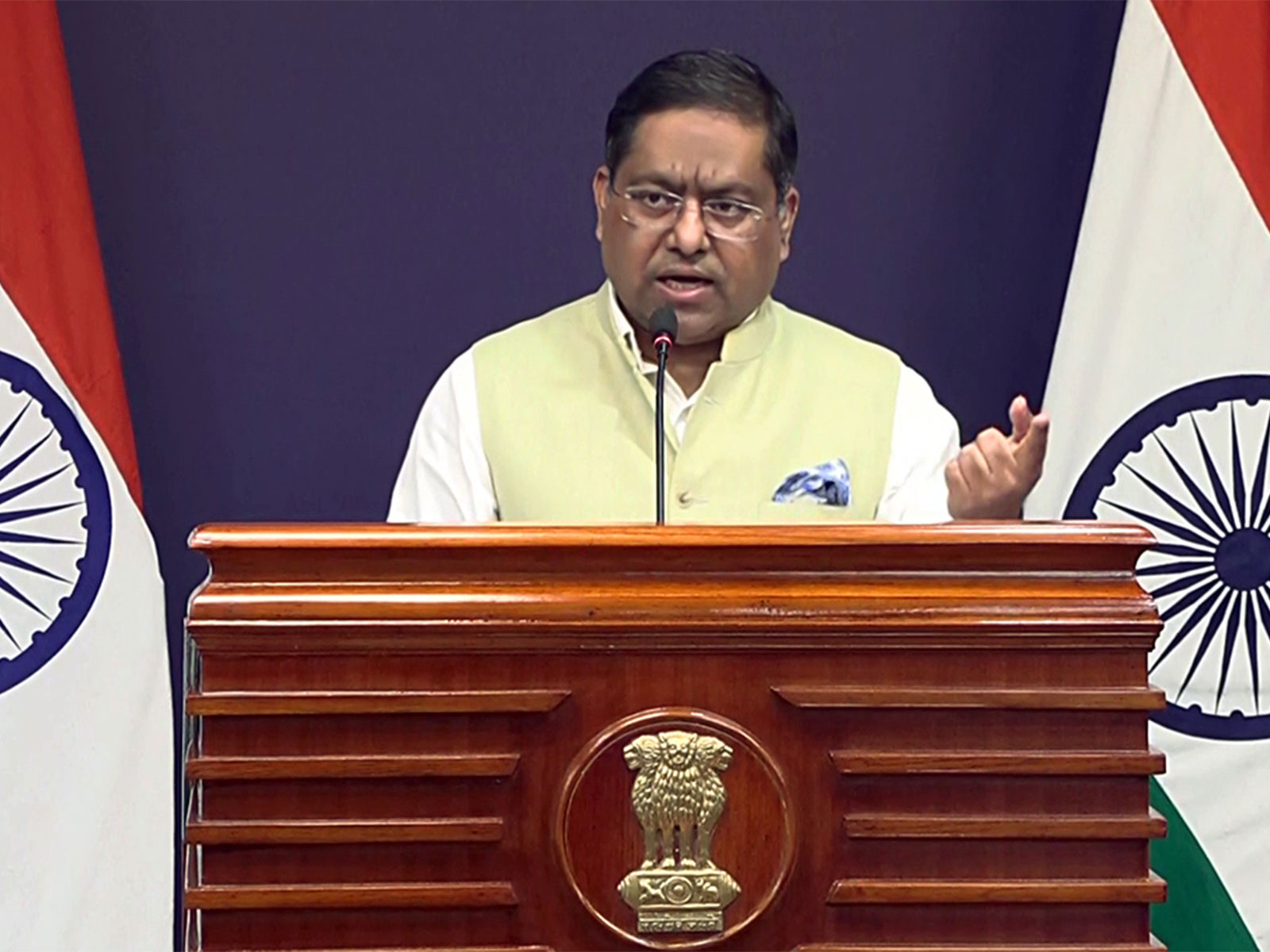 MEA Spokesperson Randhir Jaiswal (Photo/ANI)