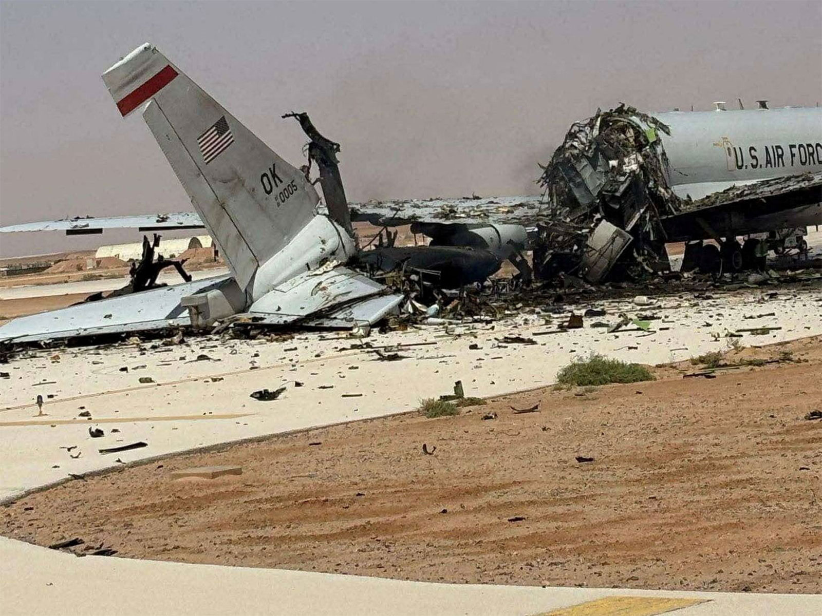 A damaged US Boeing E-3 Sentry aircraft following an Iranian strike at Prince Sultan Air Base in Saudi Arabia (File Photo/Reuters) A damaged US Boeing E-3 Sentry aircraft following an Iranian strike at Prince Sultan Air Base in Saudi Arabia (File Photo/Reuters)