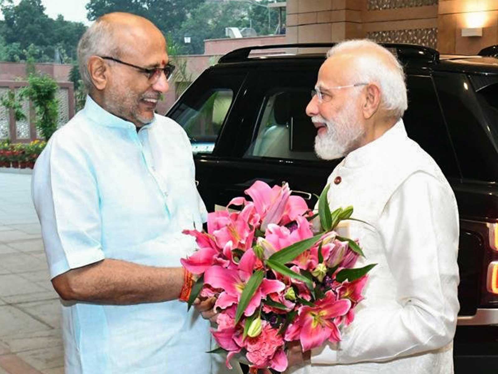 Vice President CP Radhakrishnan with Prime Minister Narendra Modi (File Photo/ANI)