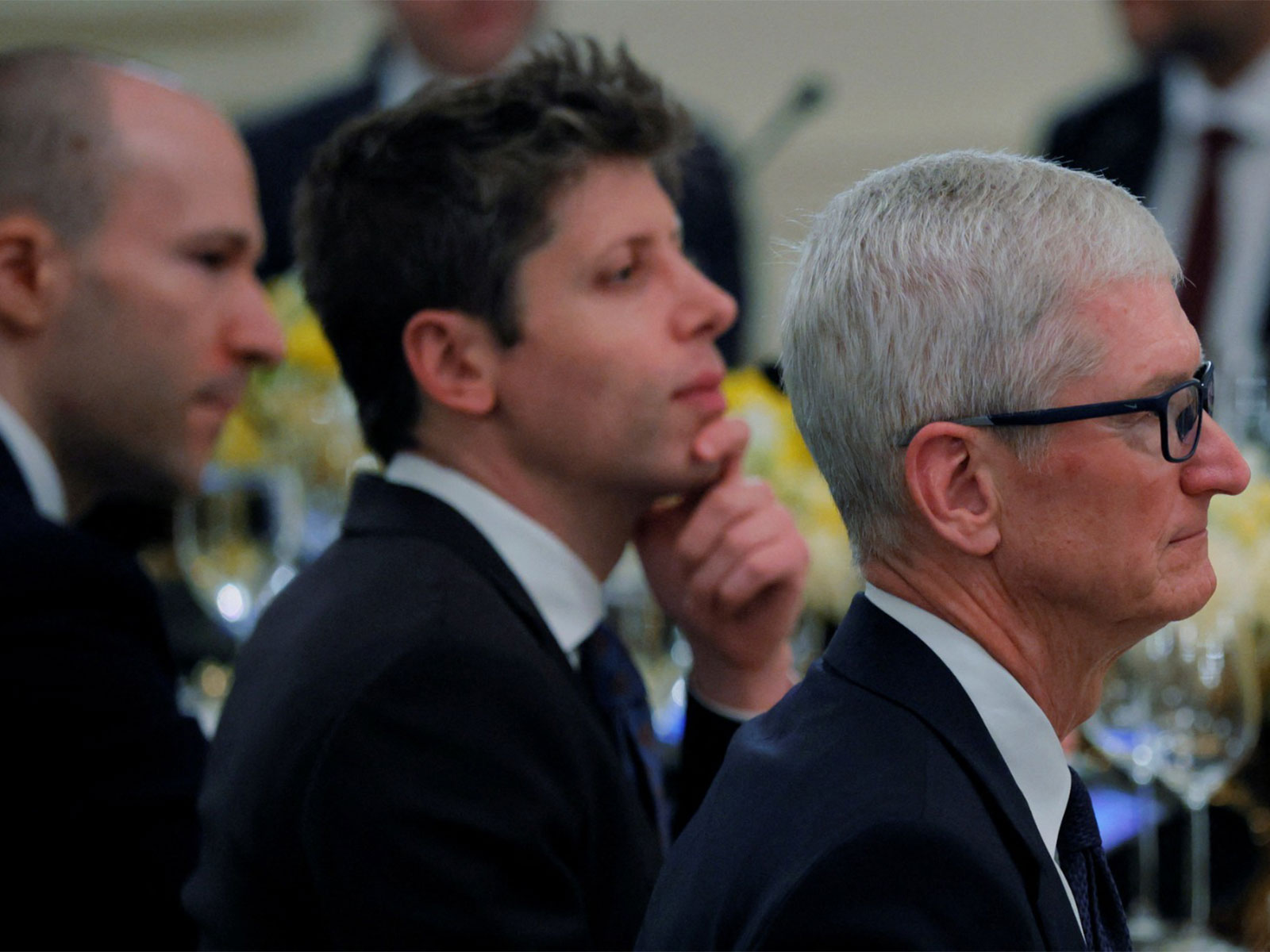 Sam Altman, CEO of OpenAI Inc., left, and Tim Cook, former CEO of Apple Inc., during a dinner with tech leaders in the State Dining Room of the White House on September 4, 2025 (File Photo/Reuters) Sam Altman, CEO of OpenAI Inc., left, and Tim Cook, former CEO of Apple Inc., during a dinner with tech leaders in the State Dining Room of the White House on September 4, 2025 (File Photo/Reuters)