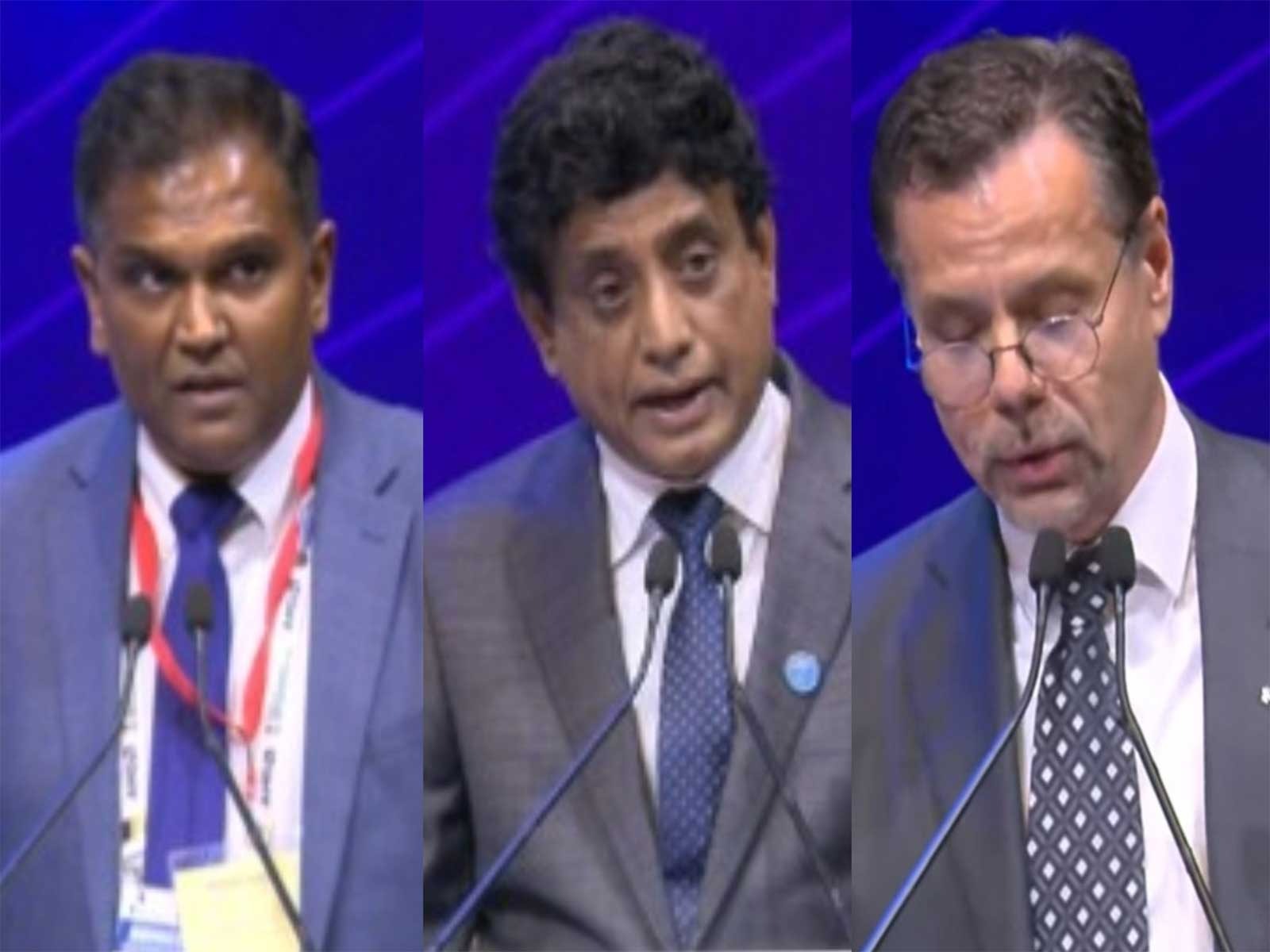 Sesha Bharadrajan, Lam Research; Prabhu Raja, Applied Materials; Wayne Allan, ASML Holding (Photo/ANI) Sesha Bharadrajan, Lam Research; Prabhu Raja, Applied Materials; Wayne Allan, ASML Holding (Photo/ANI)