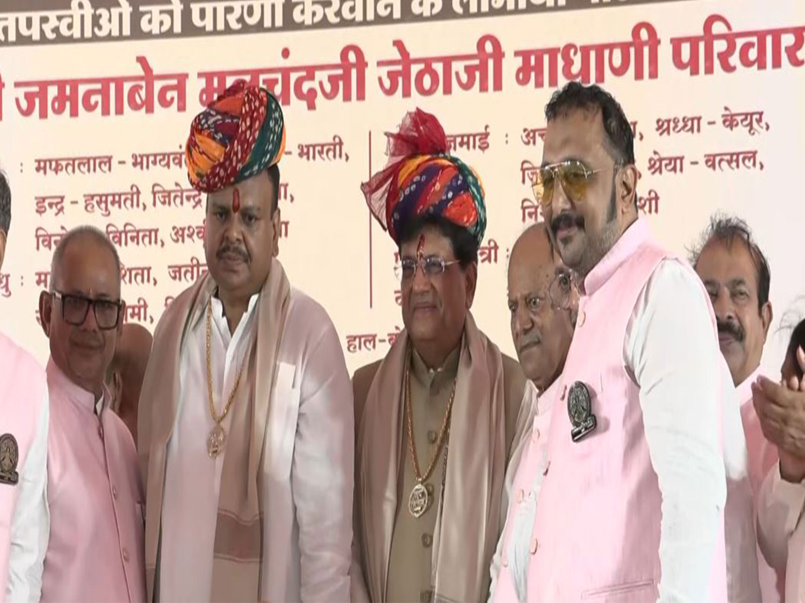 Union Minister Piyush Goyal attends Jain Sangh Parana ceremony in&hellip;