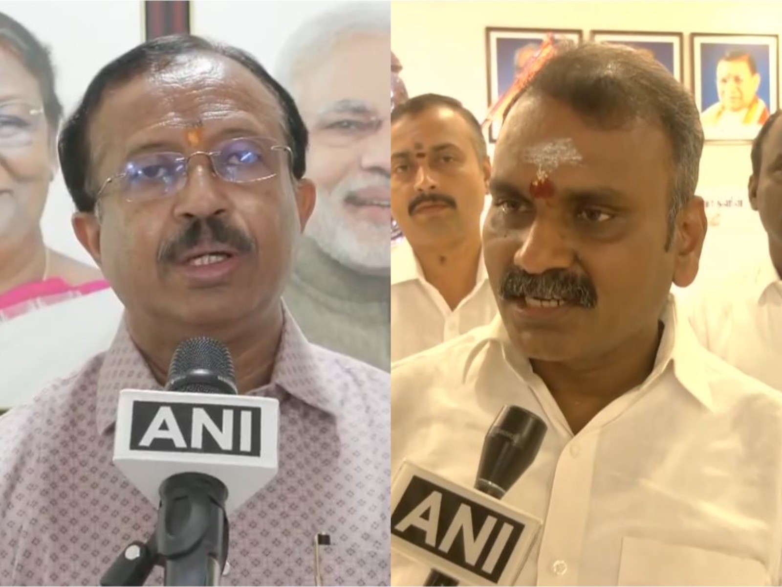 BJP leader V Muraleedharan and Union Minister L Murugan (Photo/ANI) BJP leader V Muraleedharan and Union Minister L Murugan (Photo/ANI)