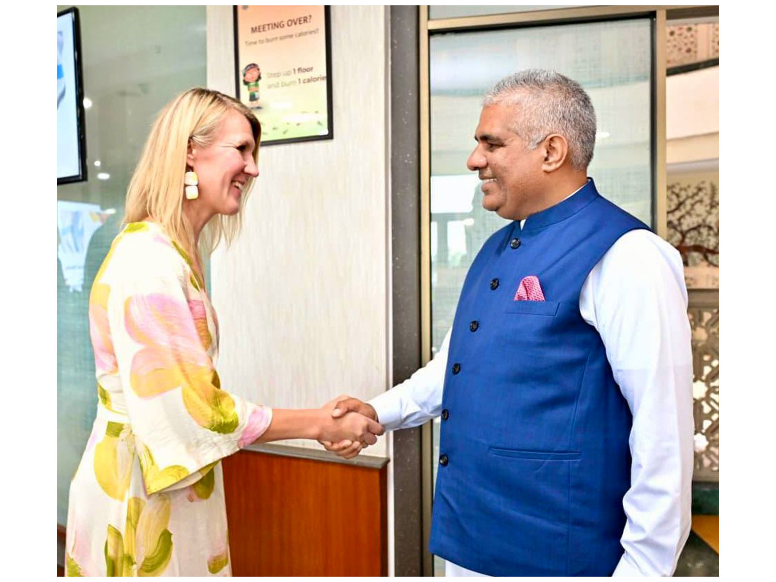 Union Cabinet Minister for Environment, Forest & Climate Change Bhupender Yadav with Finland's counterpart Sari Multala (Photo/X/@byadavbjp)(Photo/X/@byadavbjp) Union Cabinet Minister for Environment, Forest & Climate Change Bhupender Yadav with Finland's counterpart Sari Multala (Photo/X/@byadavbjp)(Photo/X/@byadavbjp)