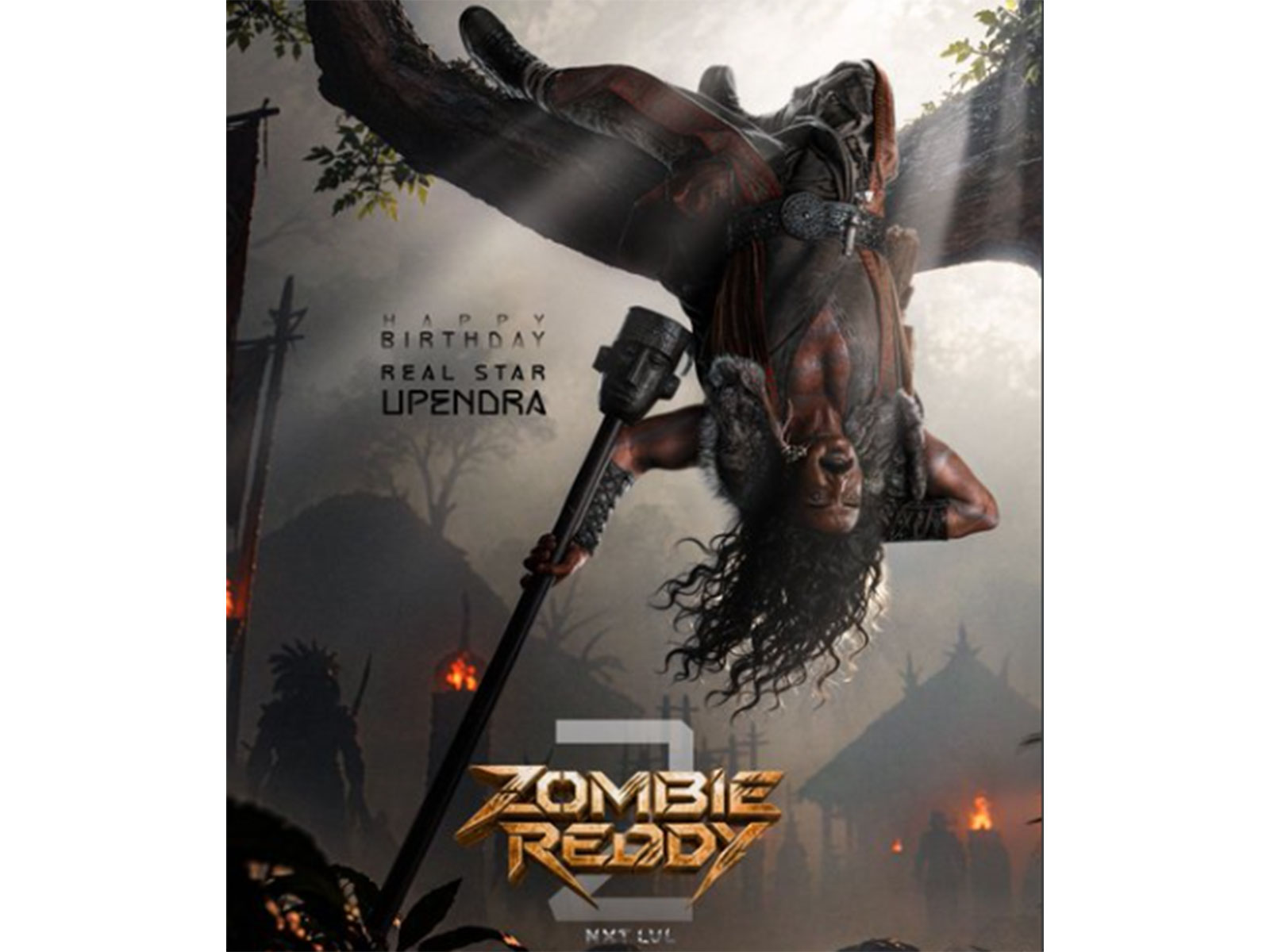 ‘Zombie Reddy 2 NXT LVL’: Upendra hangs upside down in first look
