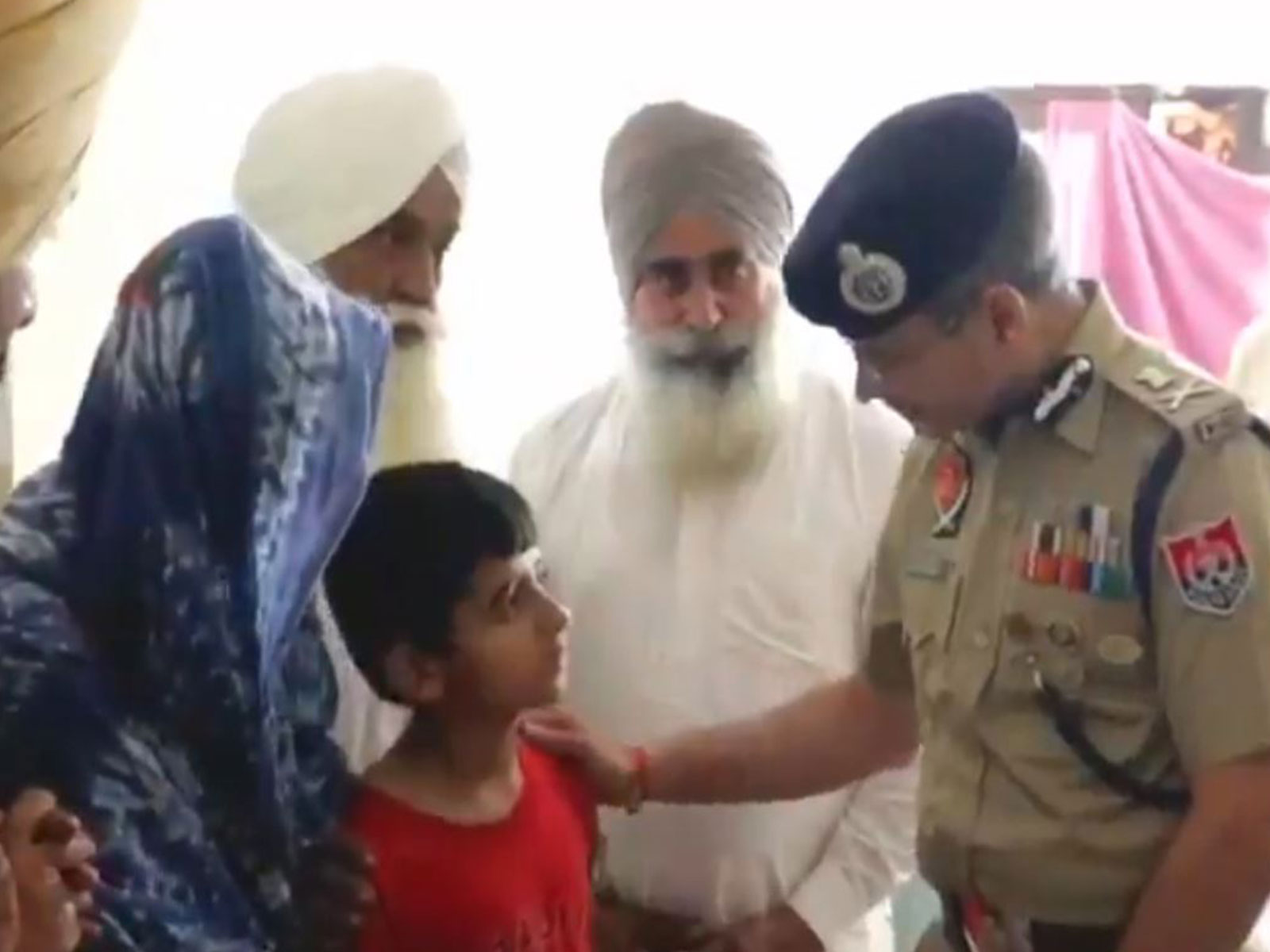 Punjab DGP Gaurav Yadav visits ASI Harjit Singh's residence (Photo/ANI)