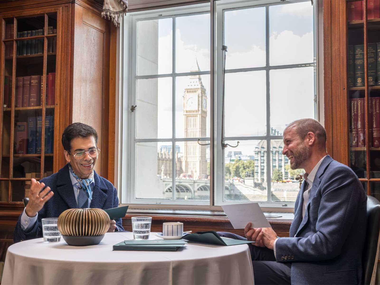 Karan Johar with Prince William (Image source: The Earthshot Prize Awards)