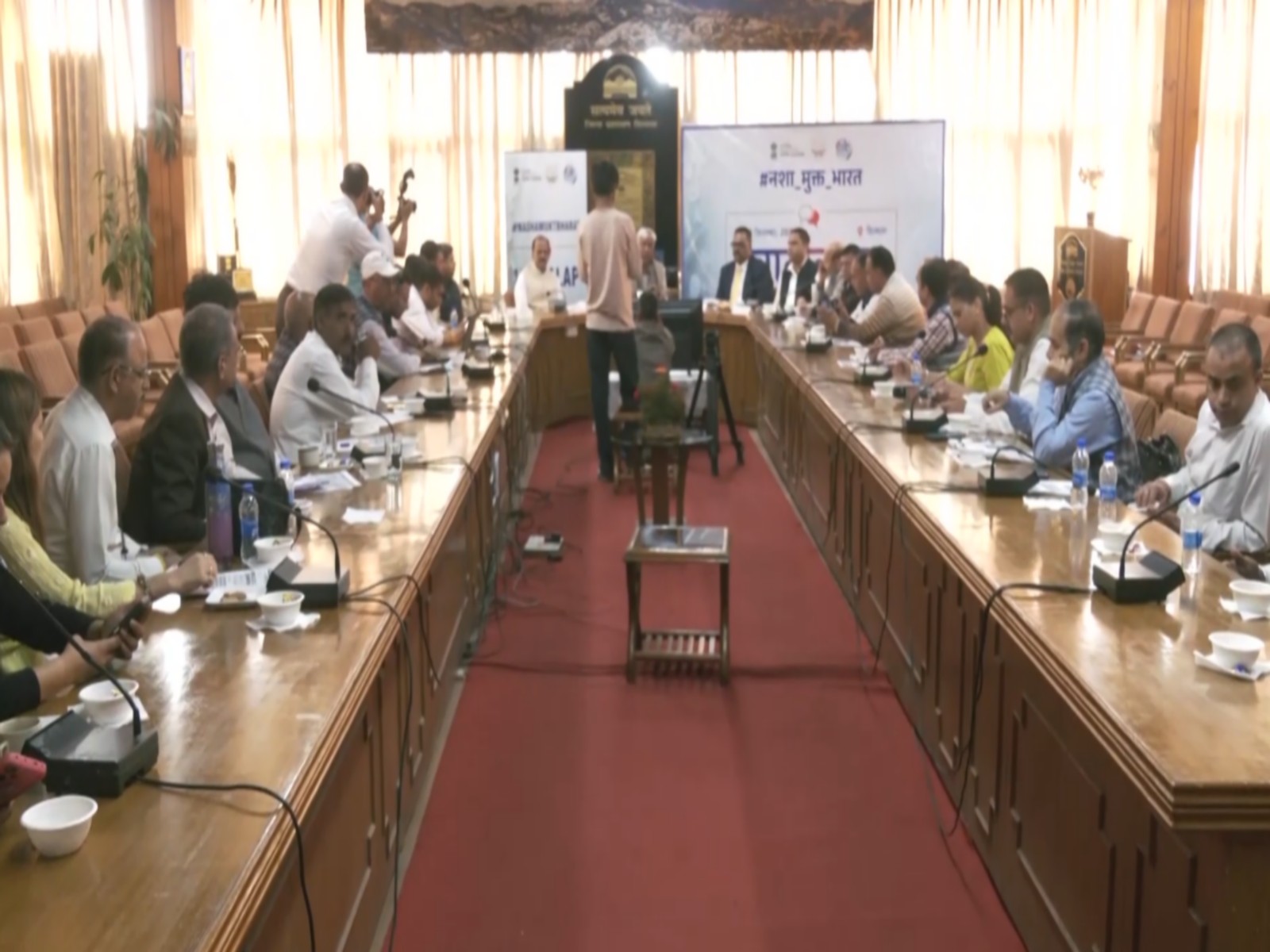 Drug free roadmap was outlined during a media interaction in Shimla (Photo/ANI)