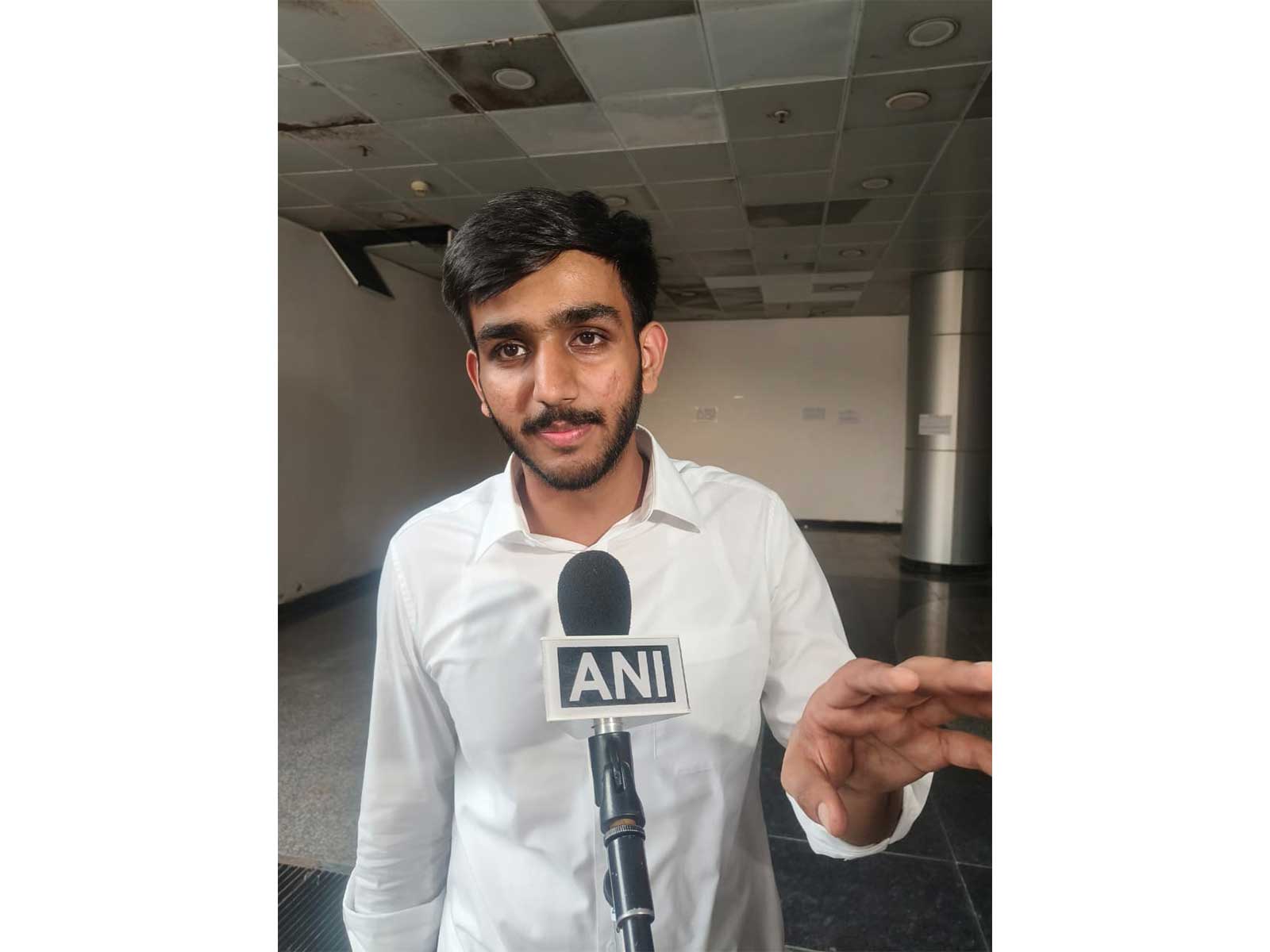 Outgoing DUSU President Aryan Maan (Photo/ANI)