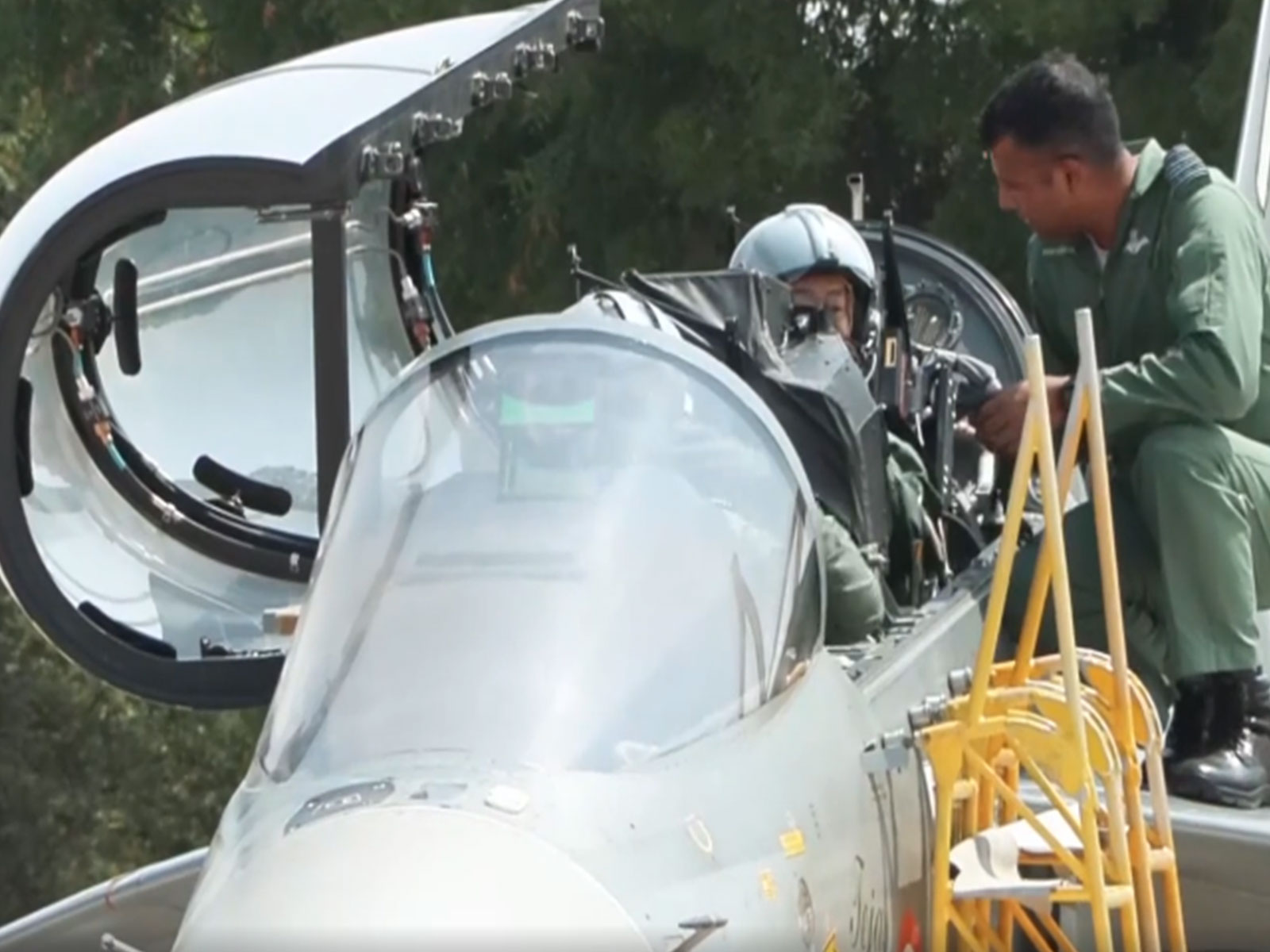 Visual of Japan Air Self-Defense Force (JASDF) Chief of Staff General Takehiro Morita before taking off (Photo/ANI) Visual of Japan Air Self-Defense Force (JASDF) Chief of Staff General Takehiro Morita before taking off (Photo/ANI)